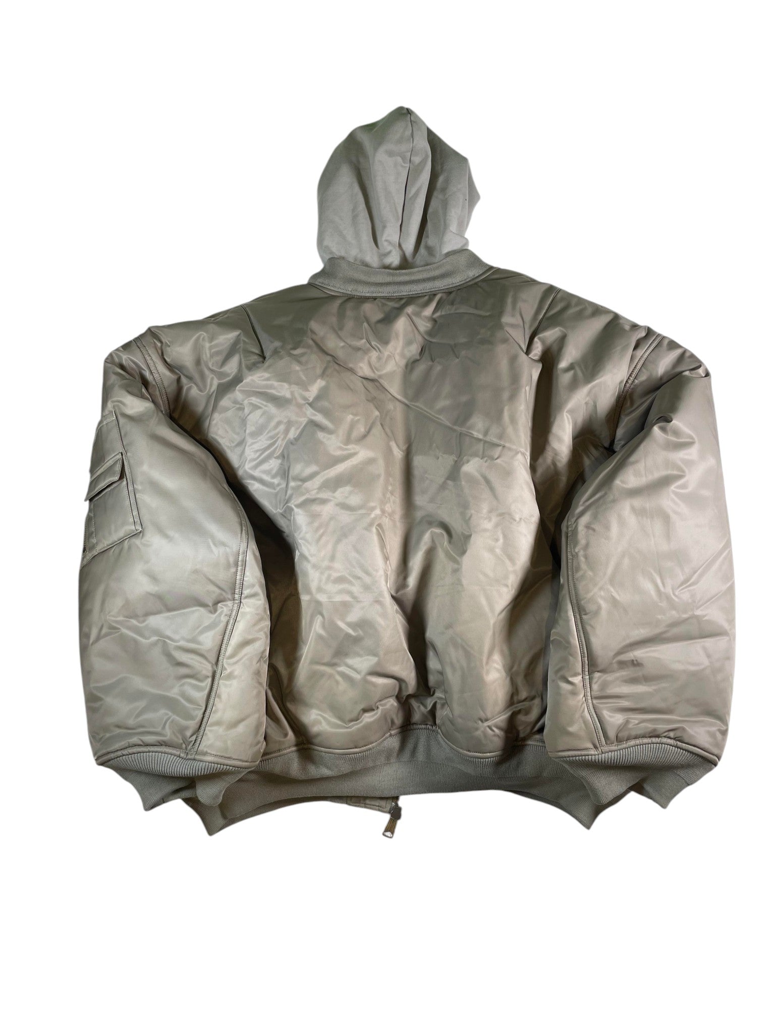 Balenciaga Hooded Oversized Olive Bomber Jacket