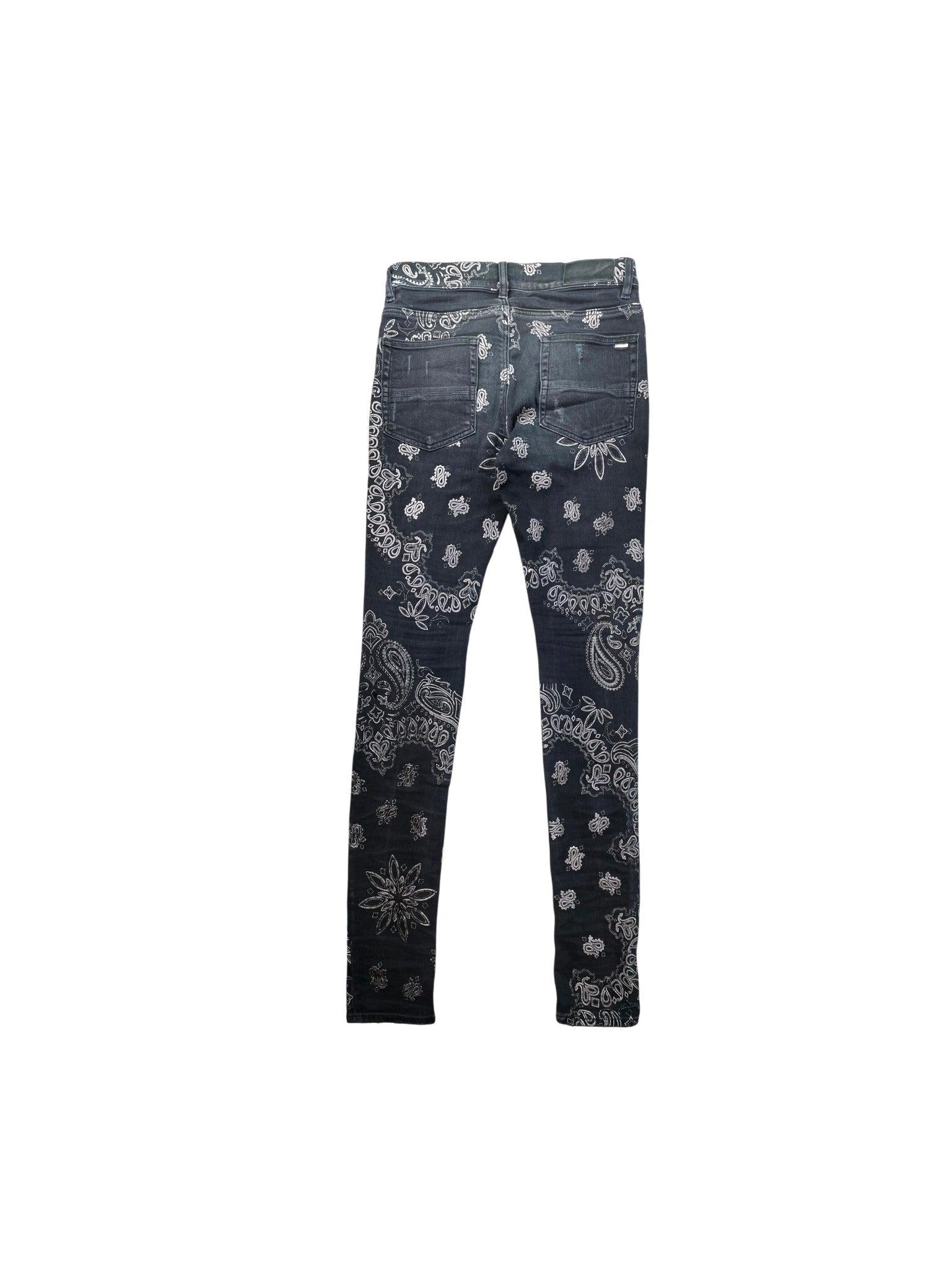 Amiri Paisley Black Jeans