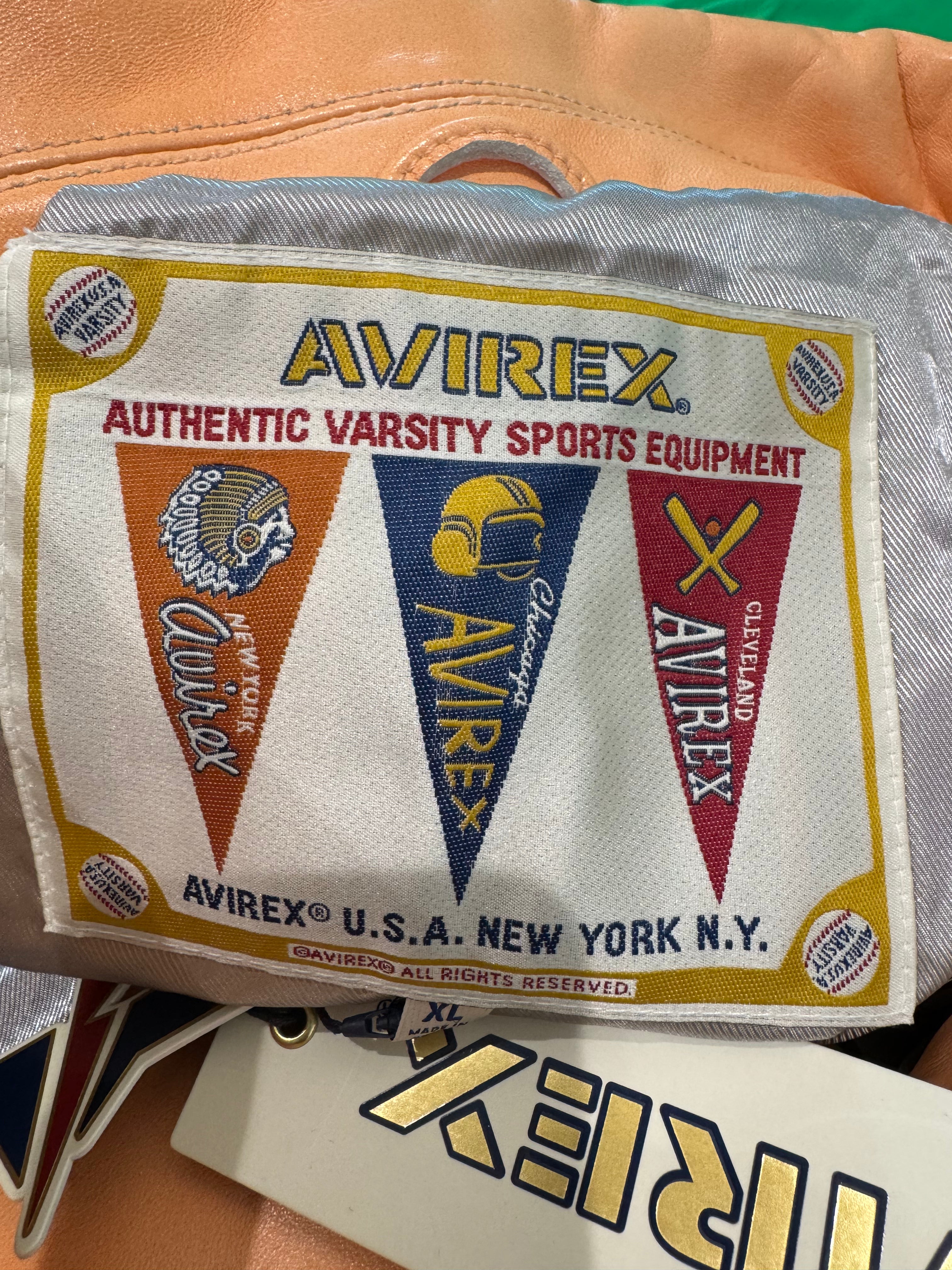 Hellstar x Avirex Icon Orange Varsity Jacket