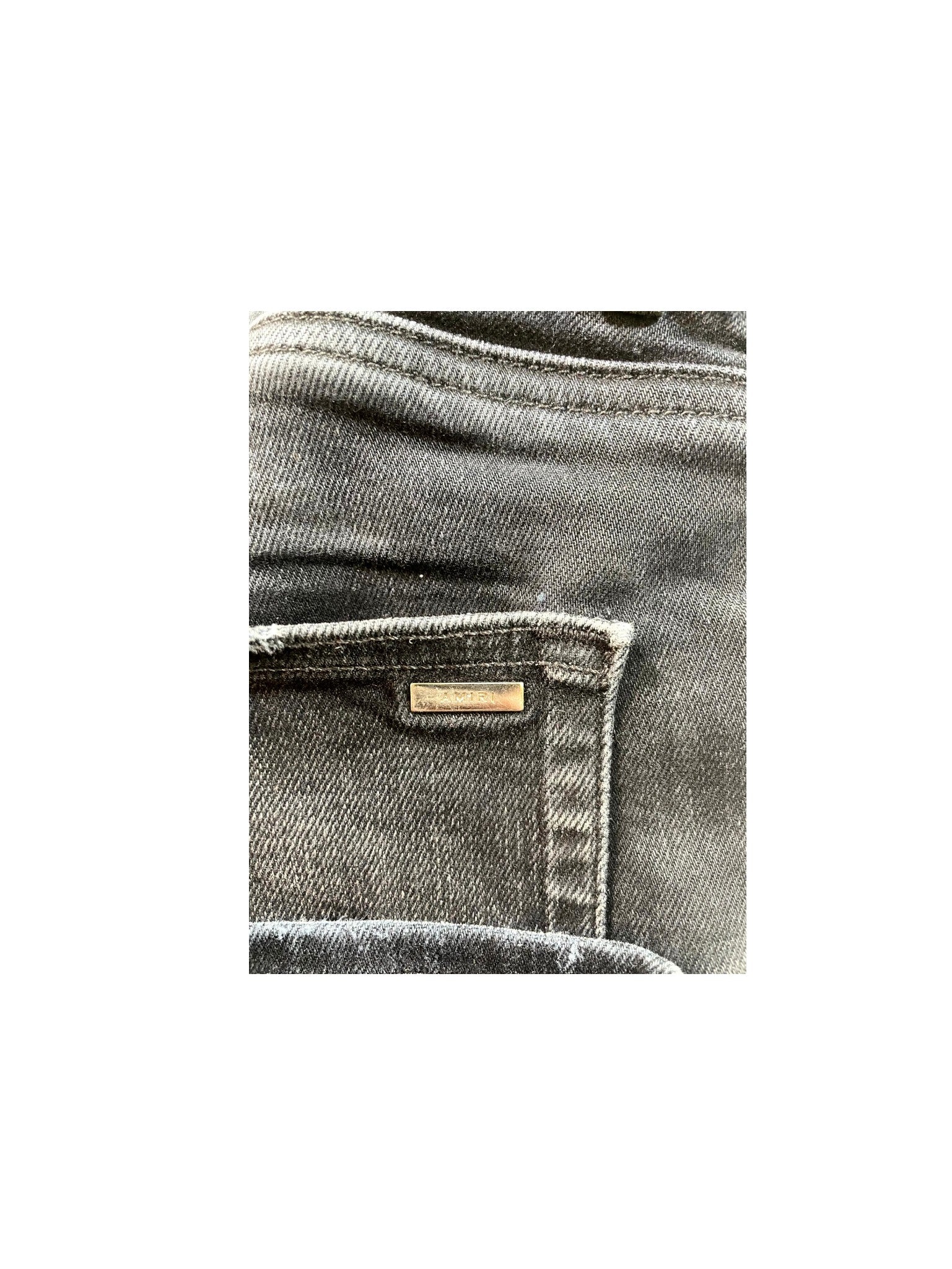 Amiri "MX1 Crackle" Black & Pink Jeans