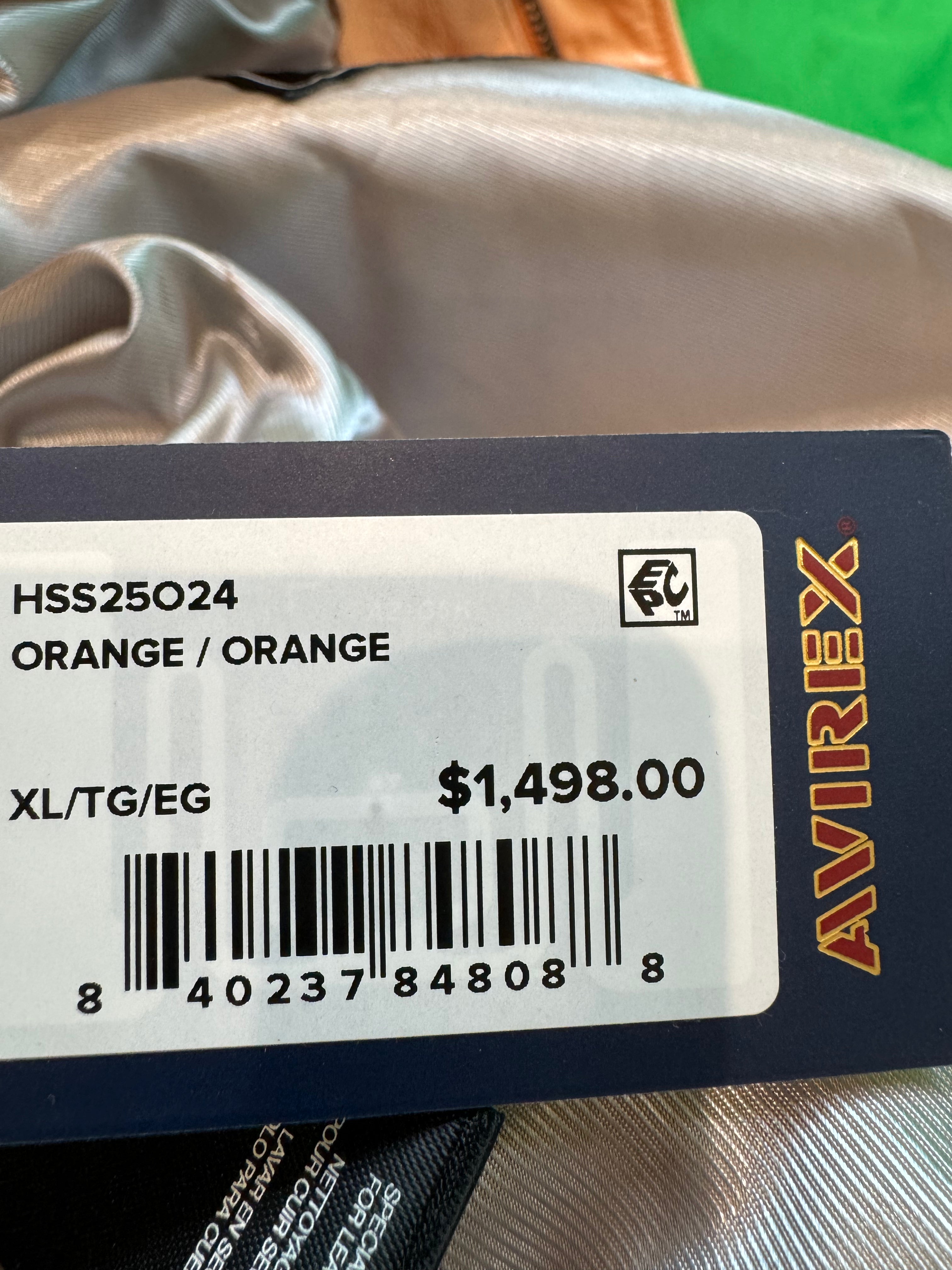 Hellstar x Avirex Icon Orange Varsity Jacket