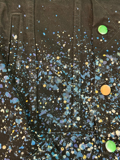 Amiri Black & Blue Rhinestone Jacket