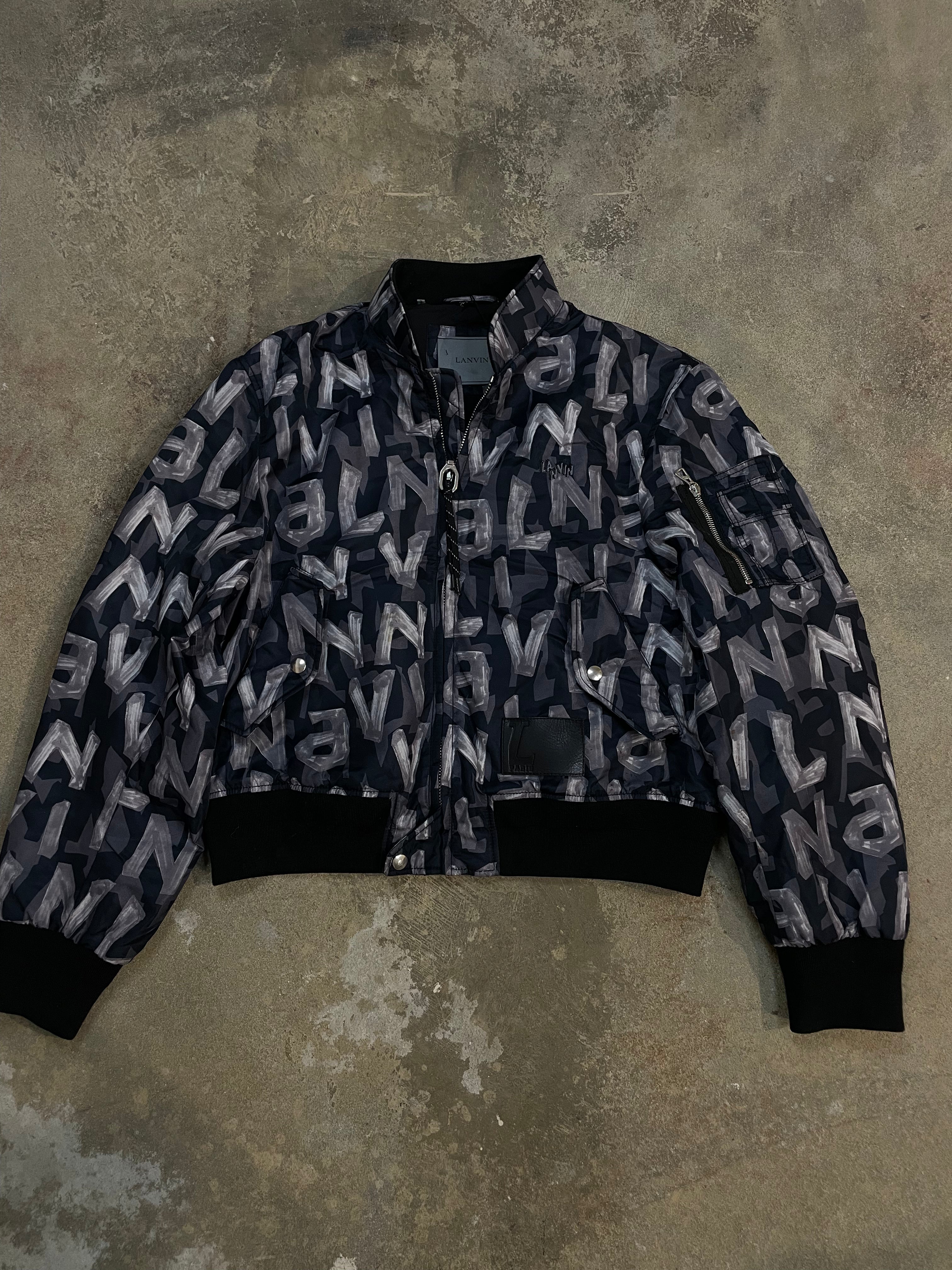 Lanvin Bomber Jacket Grey Medium Used