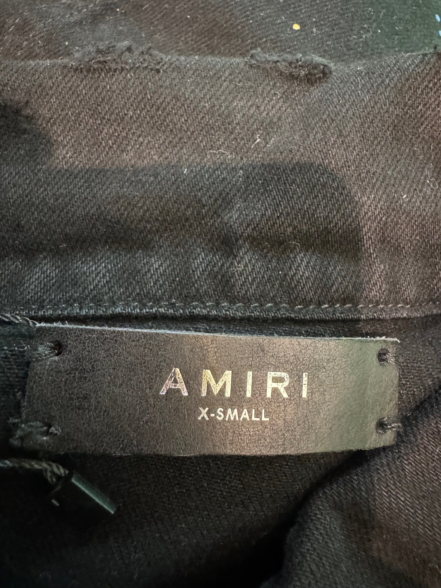 Amiri Black & Blue Rhinestone Jacket