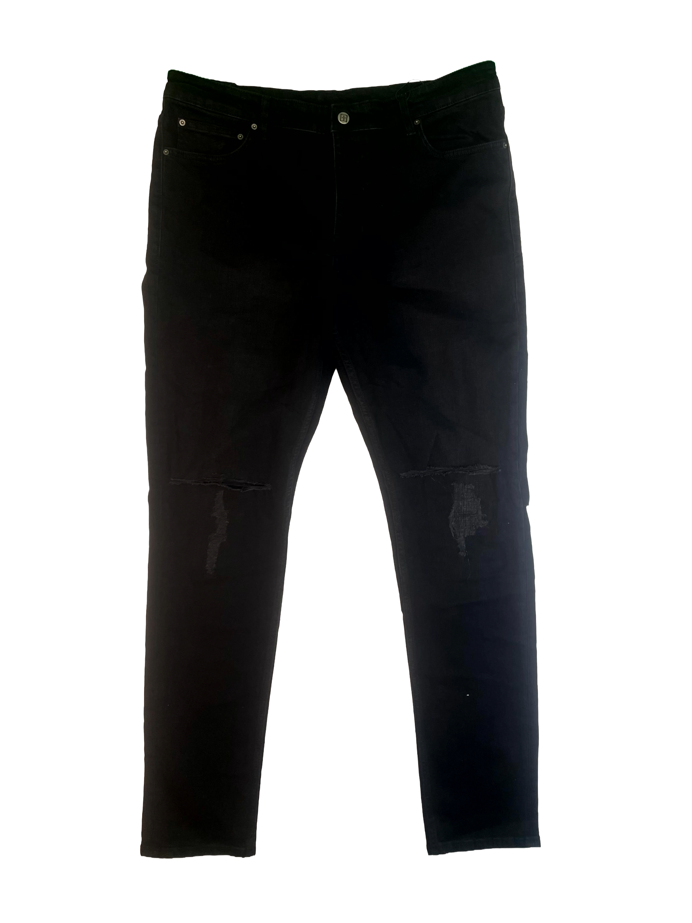 Purple Brand Ripped Grey Wash Jeans