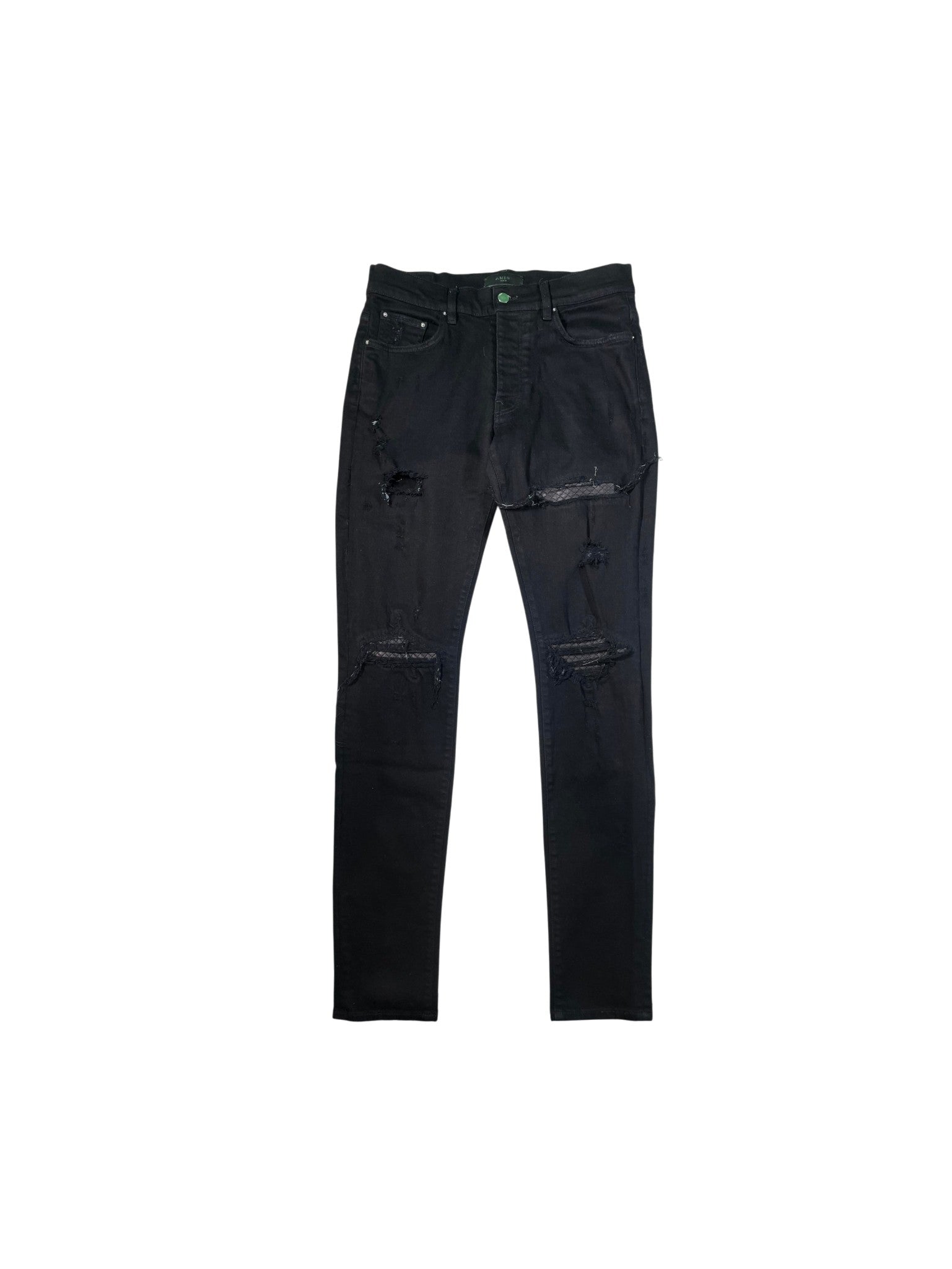 Amiri "MX1 Quilt Patch" Black Jeans