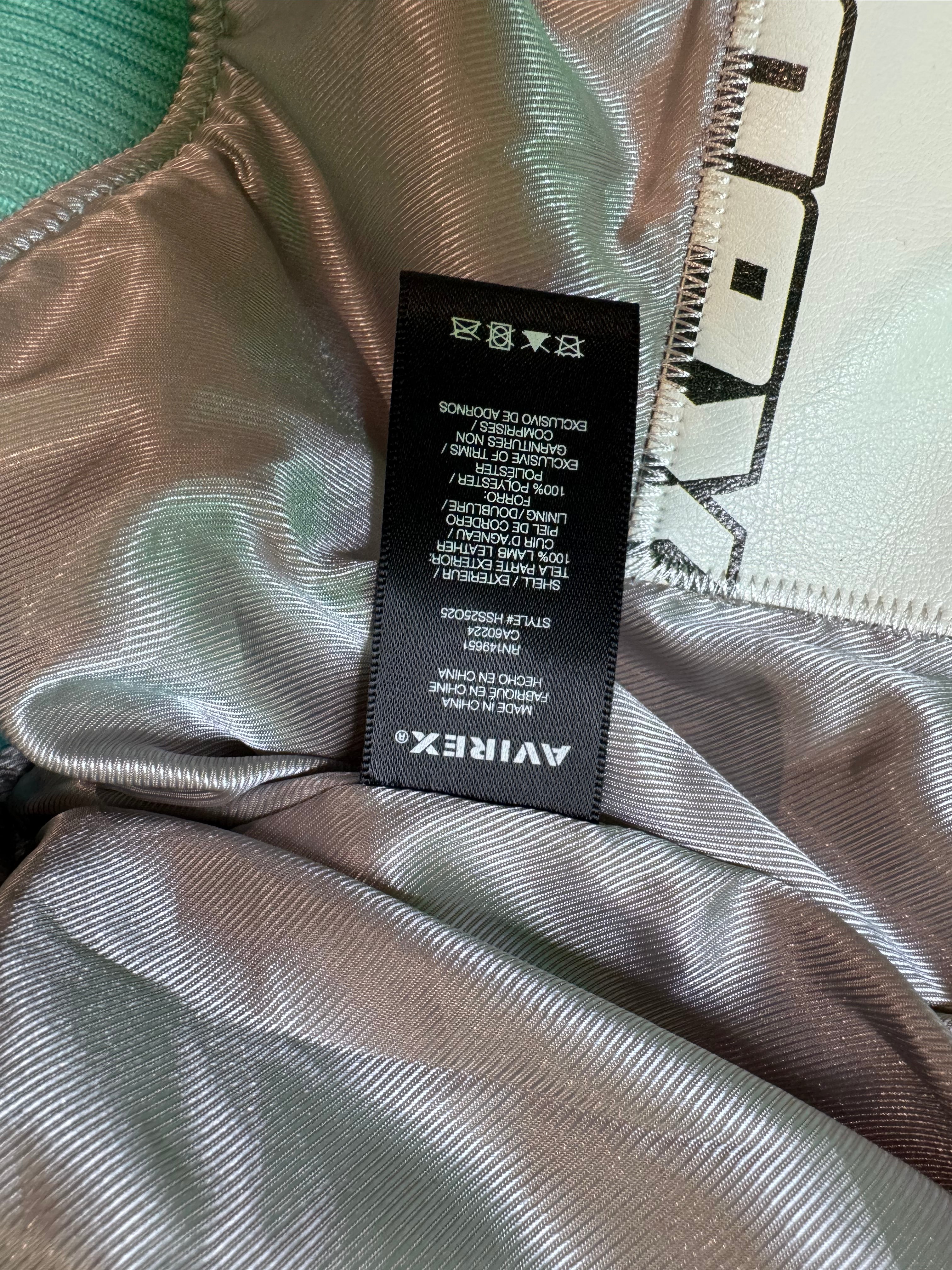 Hellstar x Avirex Icon Turquoise Leather Jacket