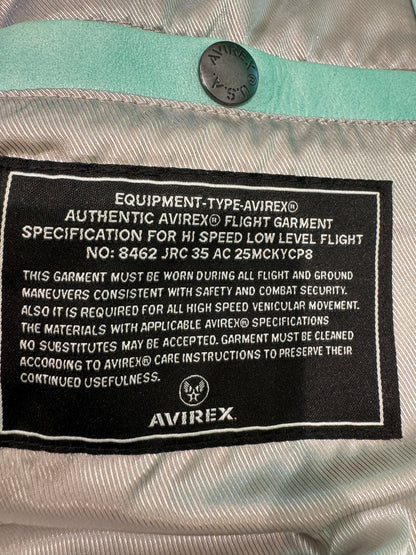 Hellstar x Avirex Icon Turquoise Leather Jacket