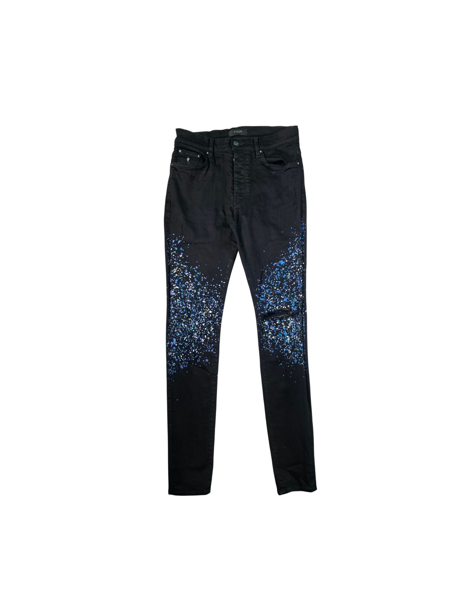Amiri Crystal Splatter Black Jeans