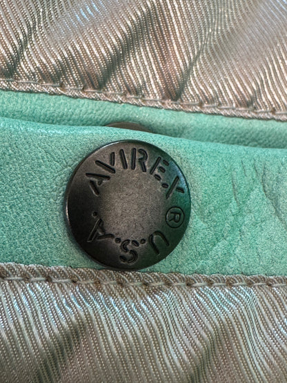 Hellstar x Avirex Icon Turquoise Leather Jacket