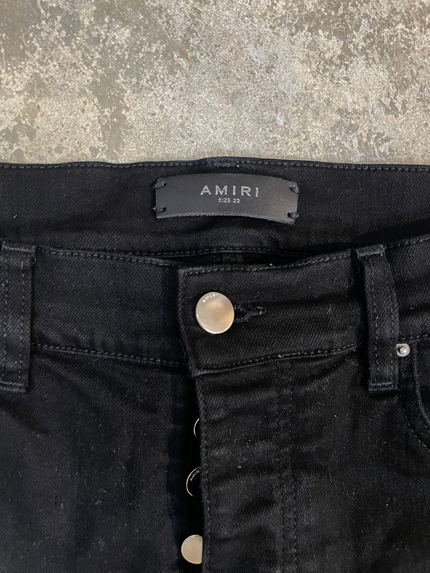 Amiri MX1 Black Brown Patch Used 32