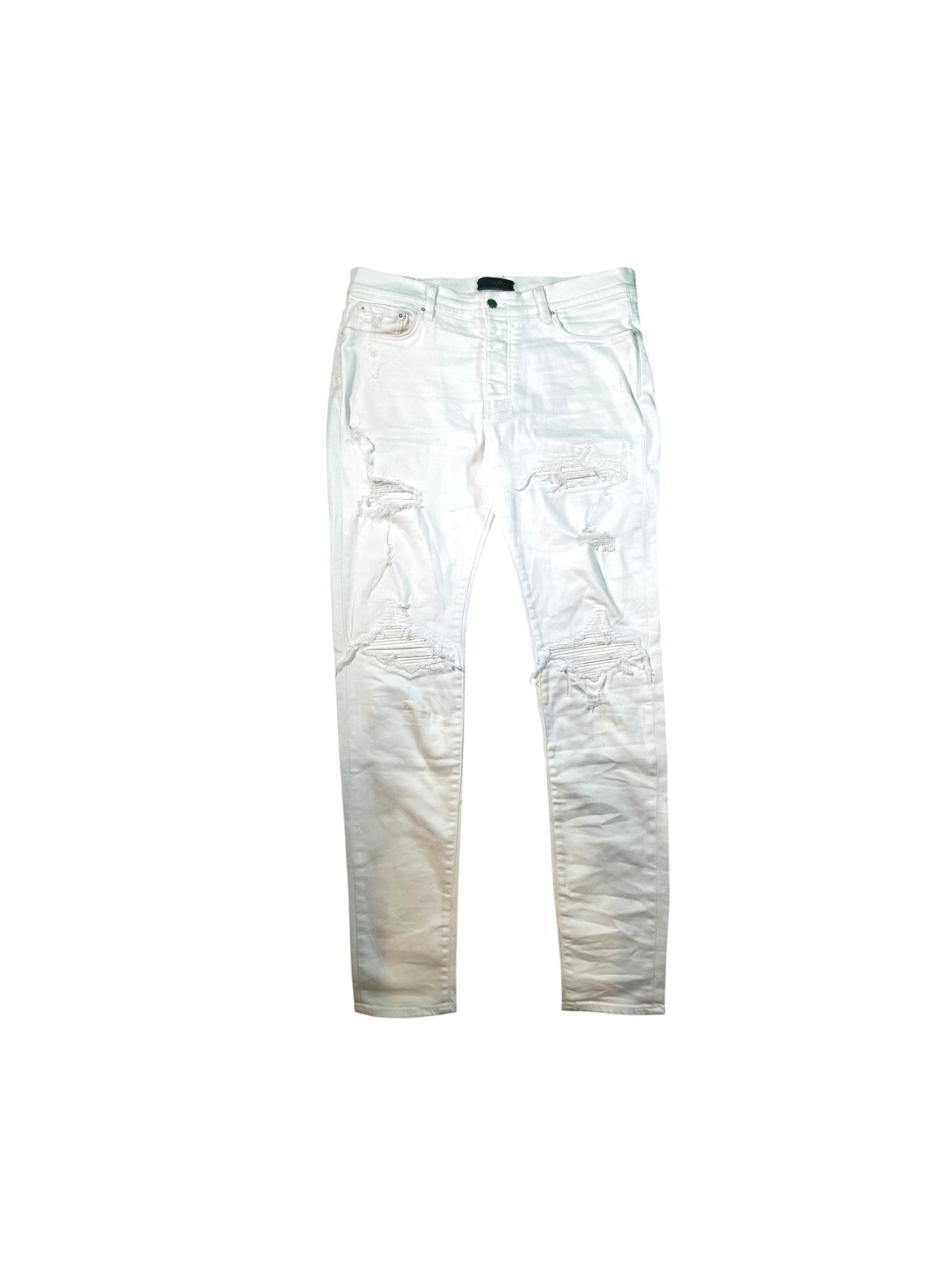 Amiri "MX1 Patch" White Jeans