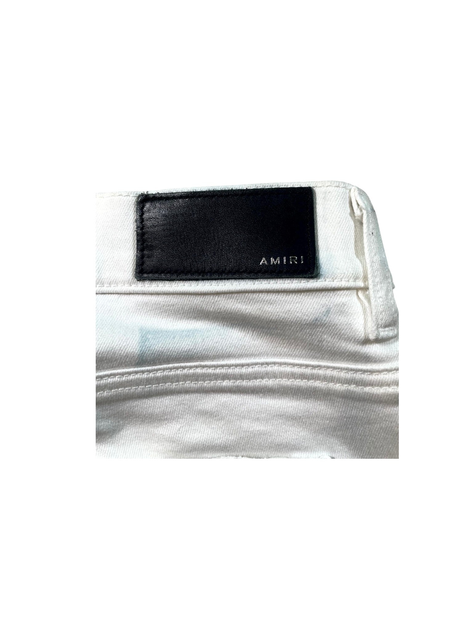Amiri "MX1 Patch" White Jeans