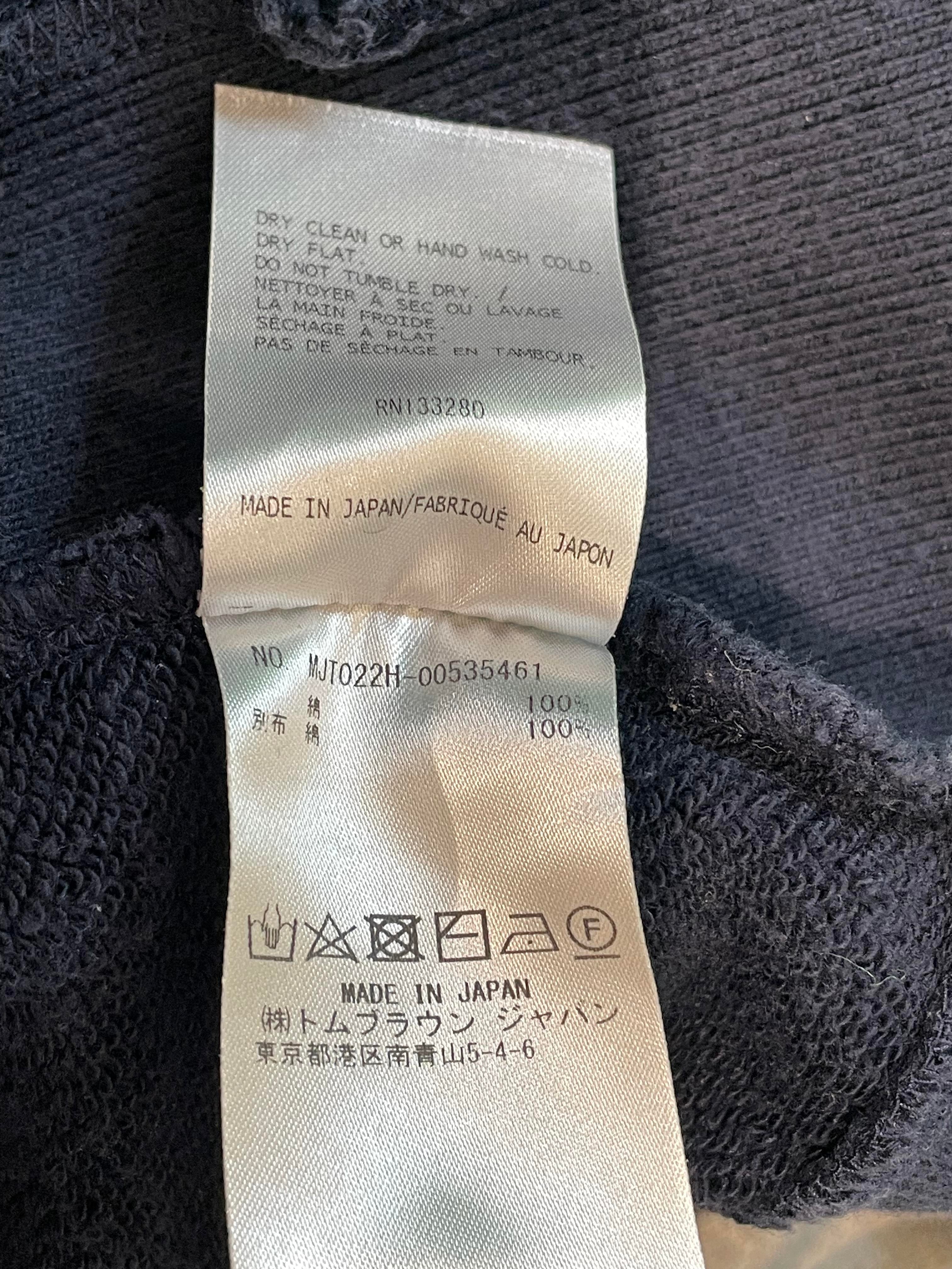 Thom Browne Navy  Zip Up Hoodie