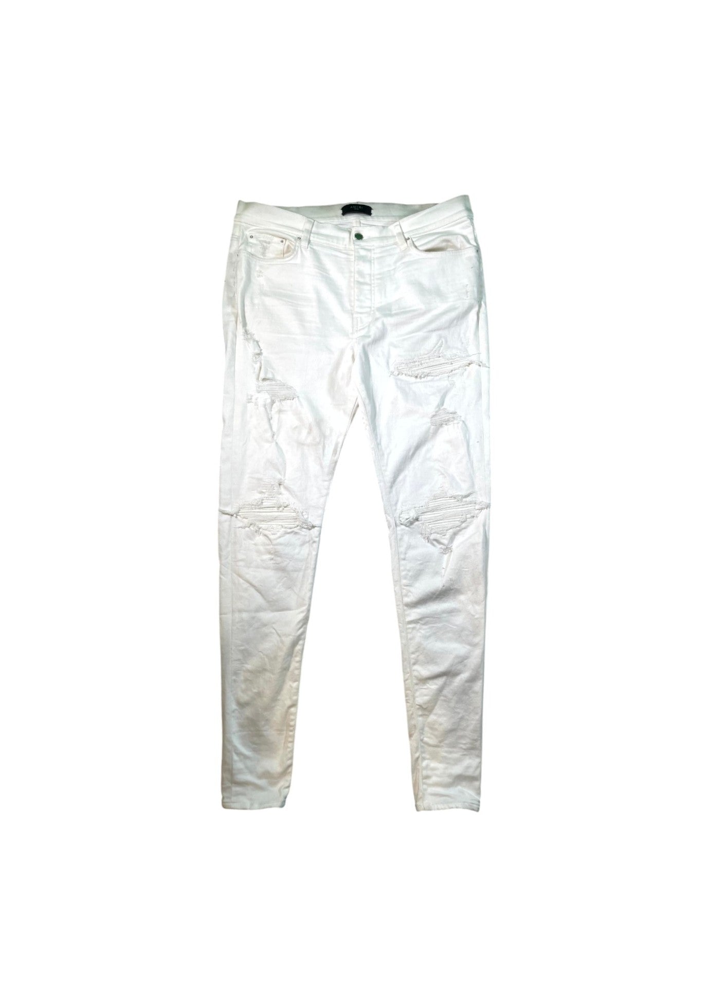 Amiri "MX1 Patch" White Jeans