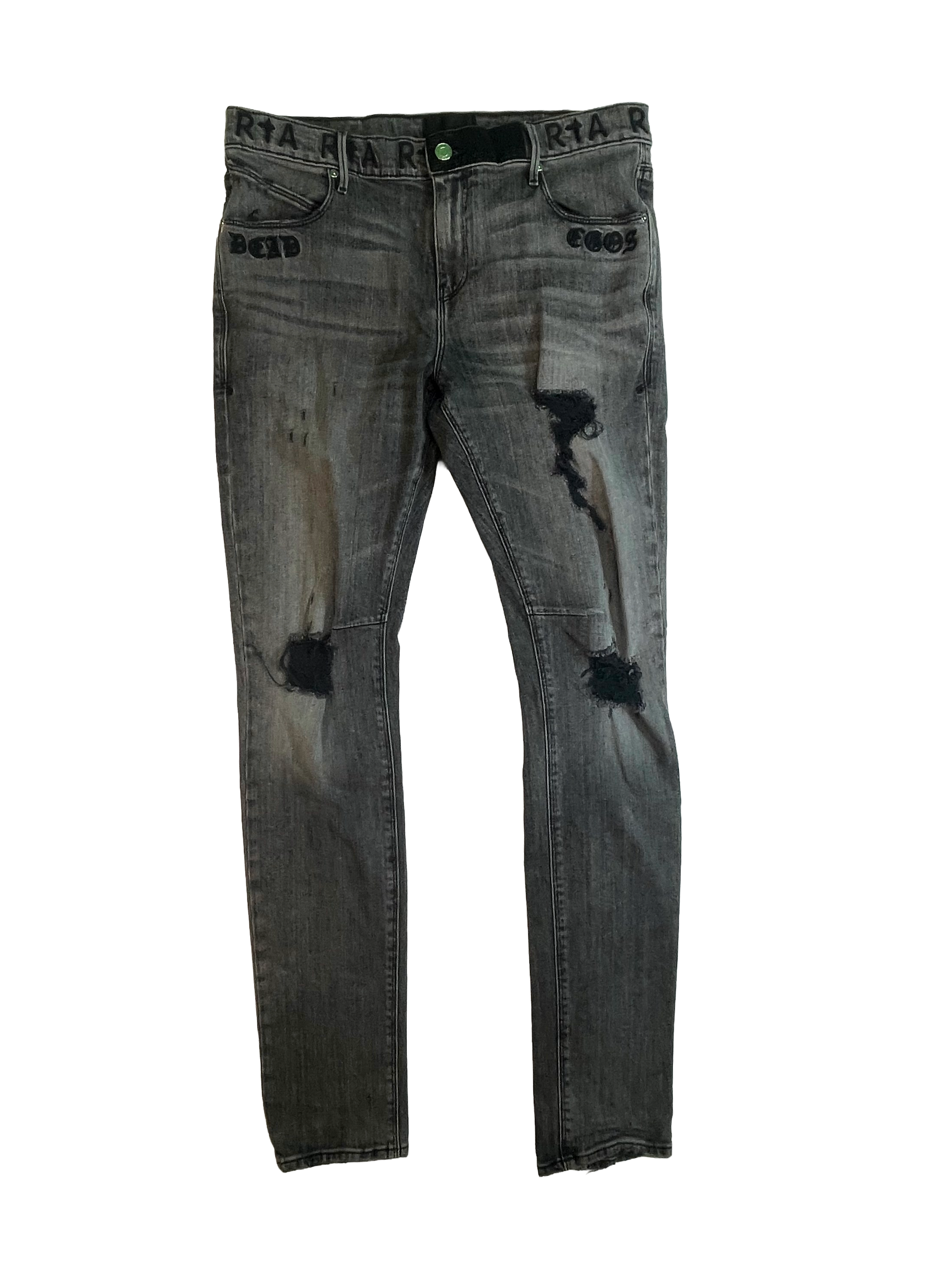 RTA Distrissed Grey Wash Jeans