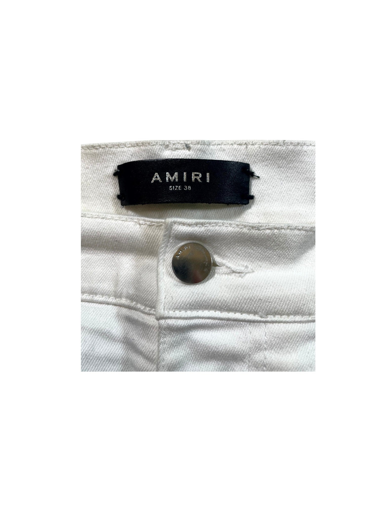Amiri "MX1 Patch" White Jeans