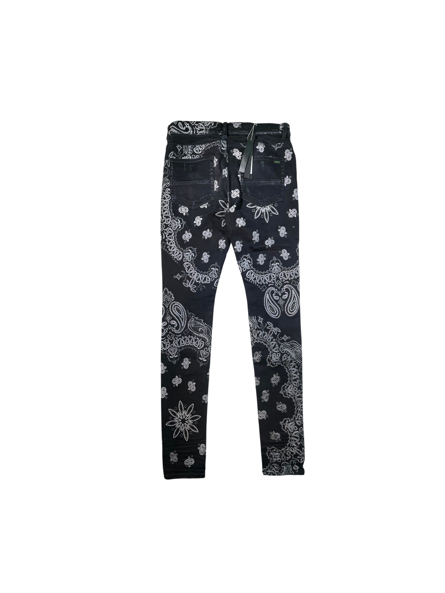 Amiri "Bandana Flocked" Black Wash Jeans
