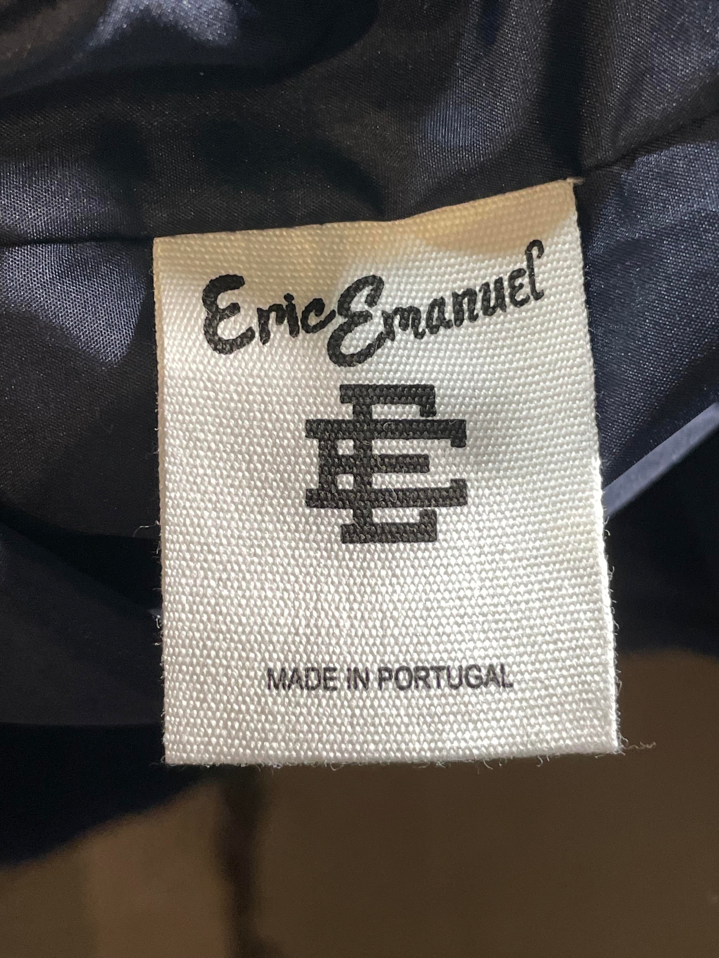 Eric Emanuel Embroidered Quilted Navy Jacket