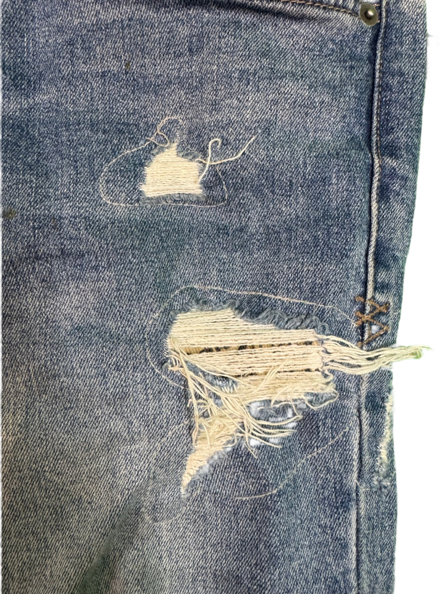 Ksubi Light Wash Ripped Blue Jeans