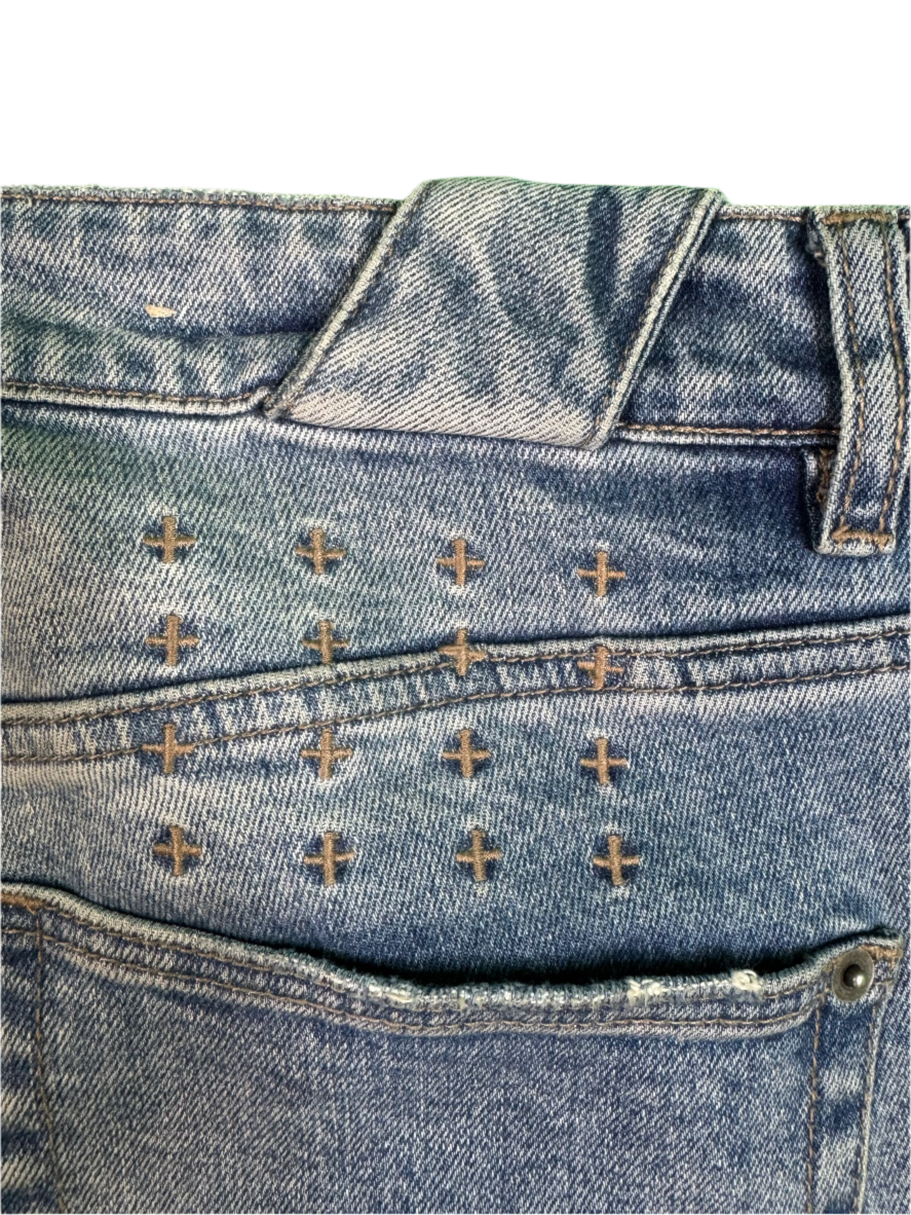 Ksubi Light Wash Ripped Blue Jeans