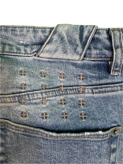 Ksubi Light Wash Ripped Blue Jeans