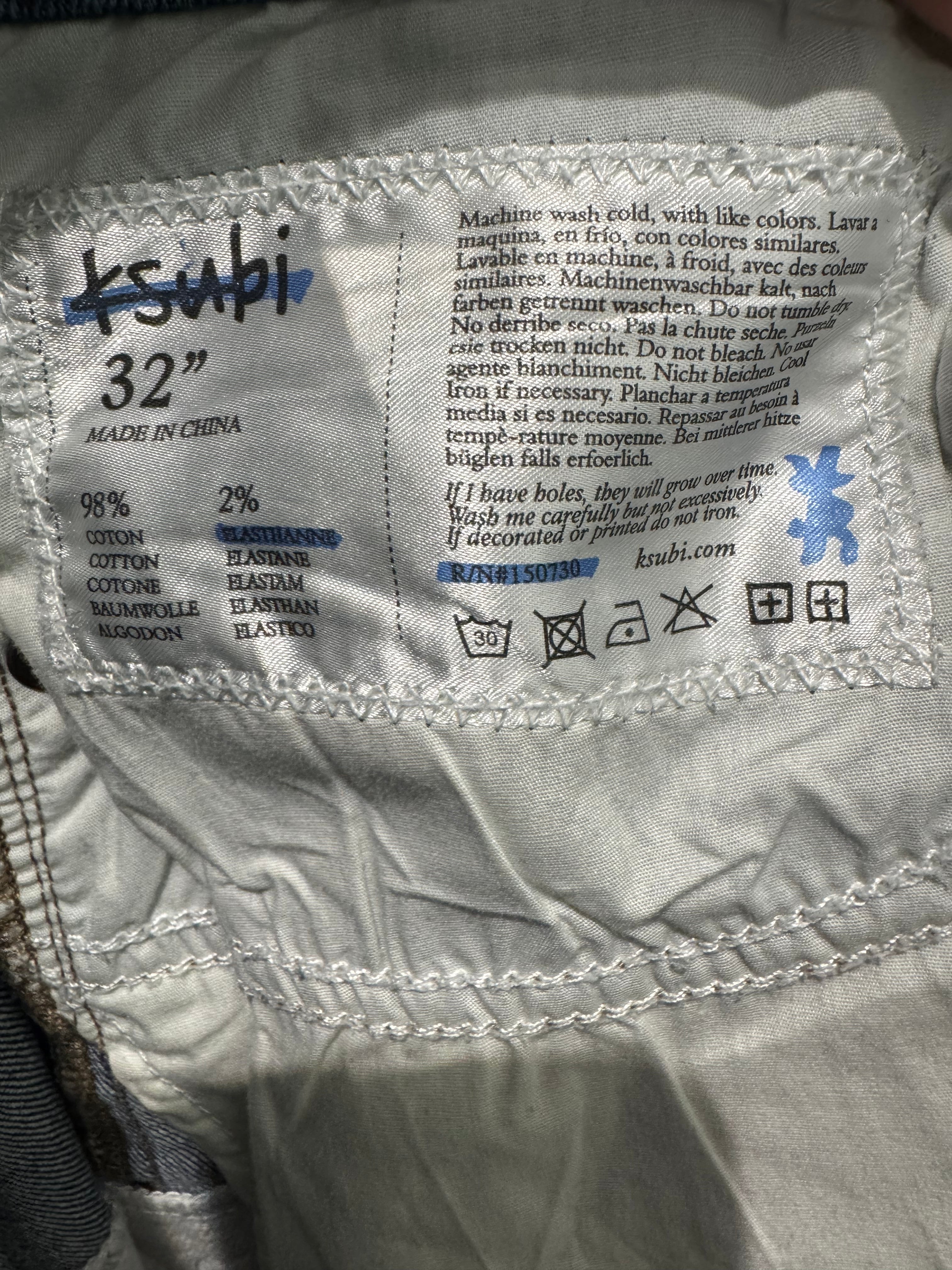 Ksubi Light Wash Ripped Blue Jeans