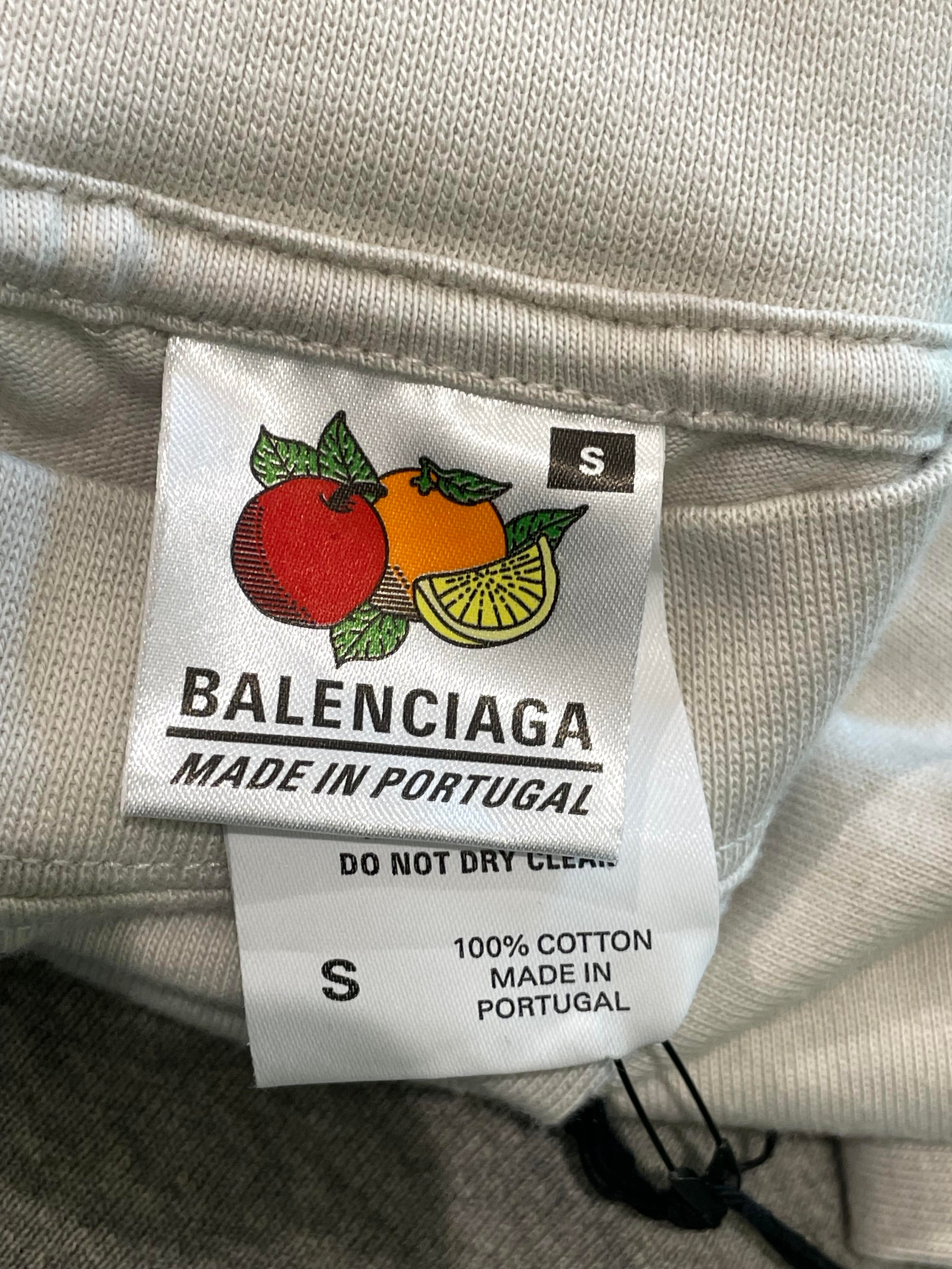 Balenciaga XXXL T-Shirt Beige Black