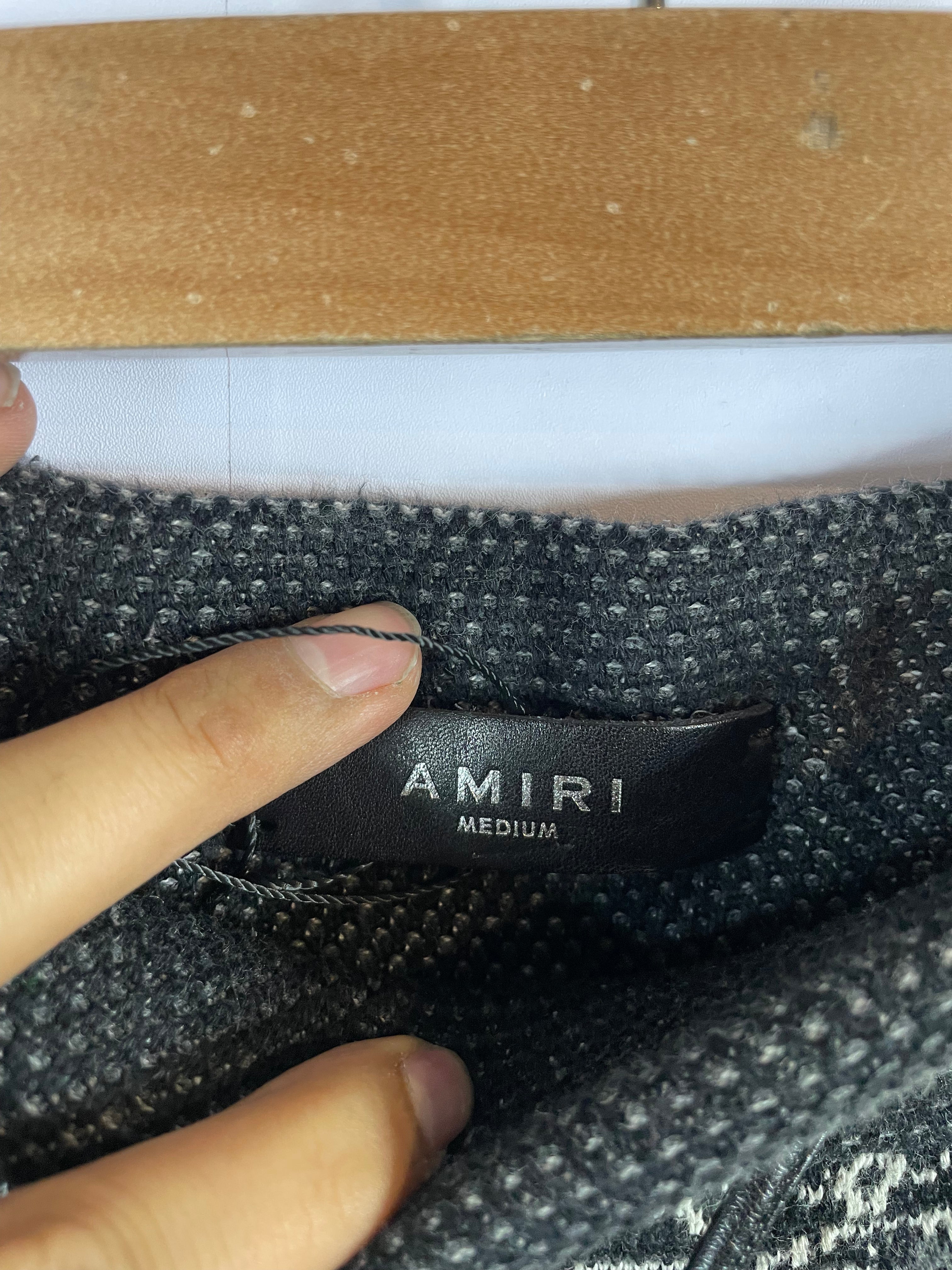 Amiri Knit Paisley Sweats Black  Used Small