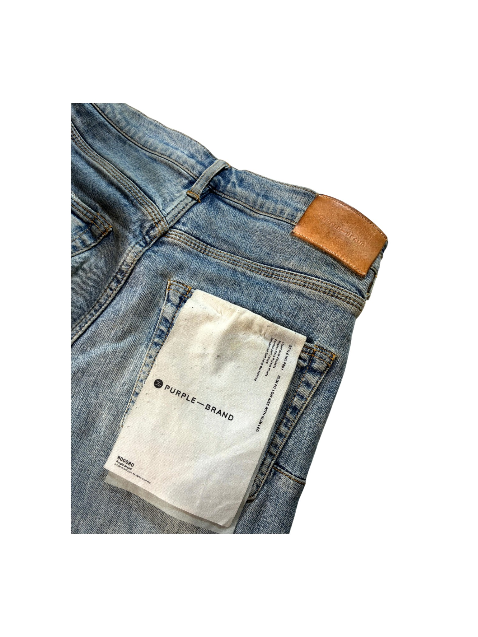 Purple Brand Distressed Light Wash Jeans