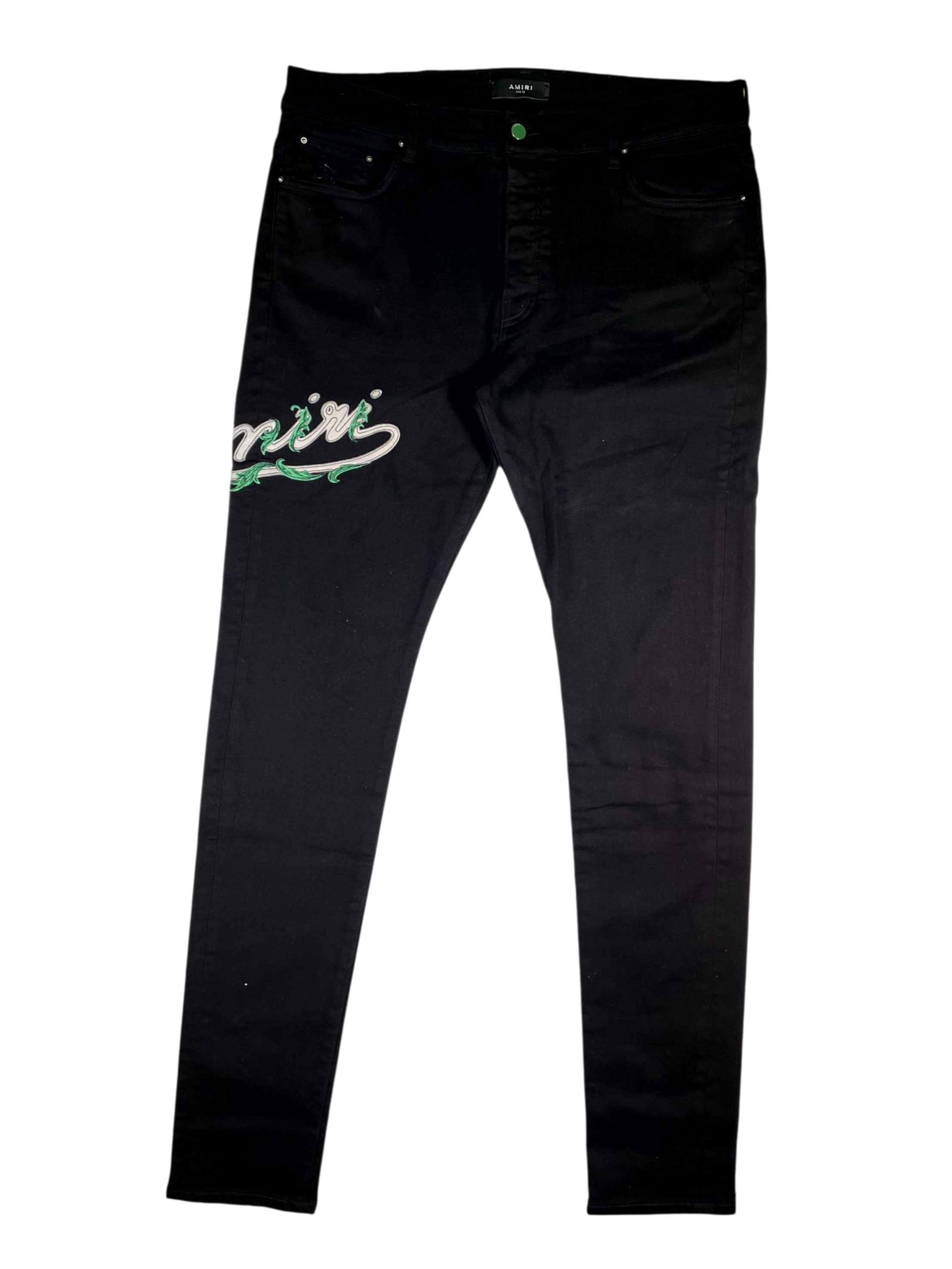 Amiri "Vine Side Logo" Black Jeans