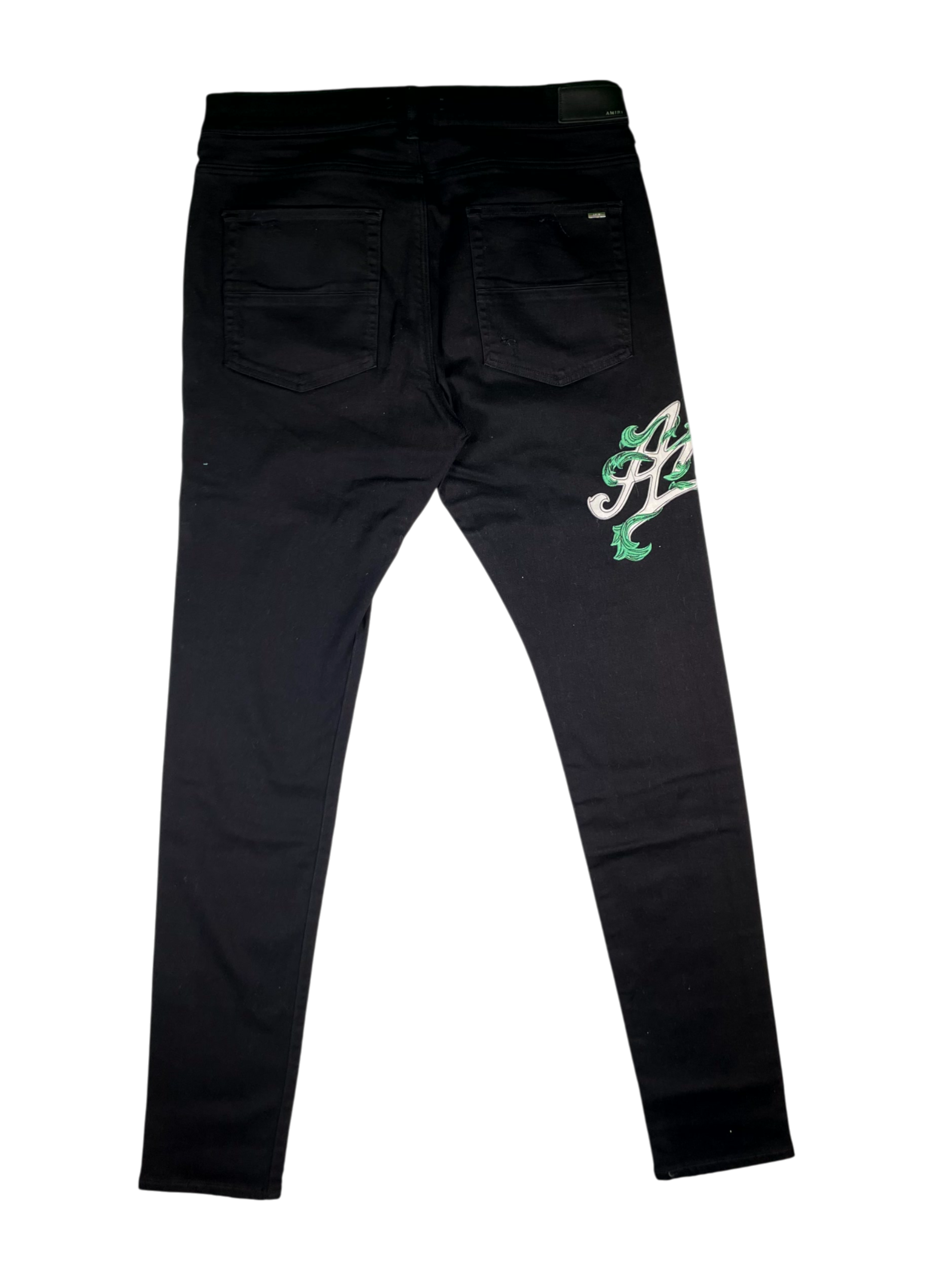 Amiri "Vine Side Logo" Black Jeans