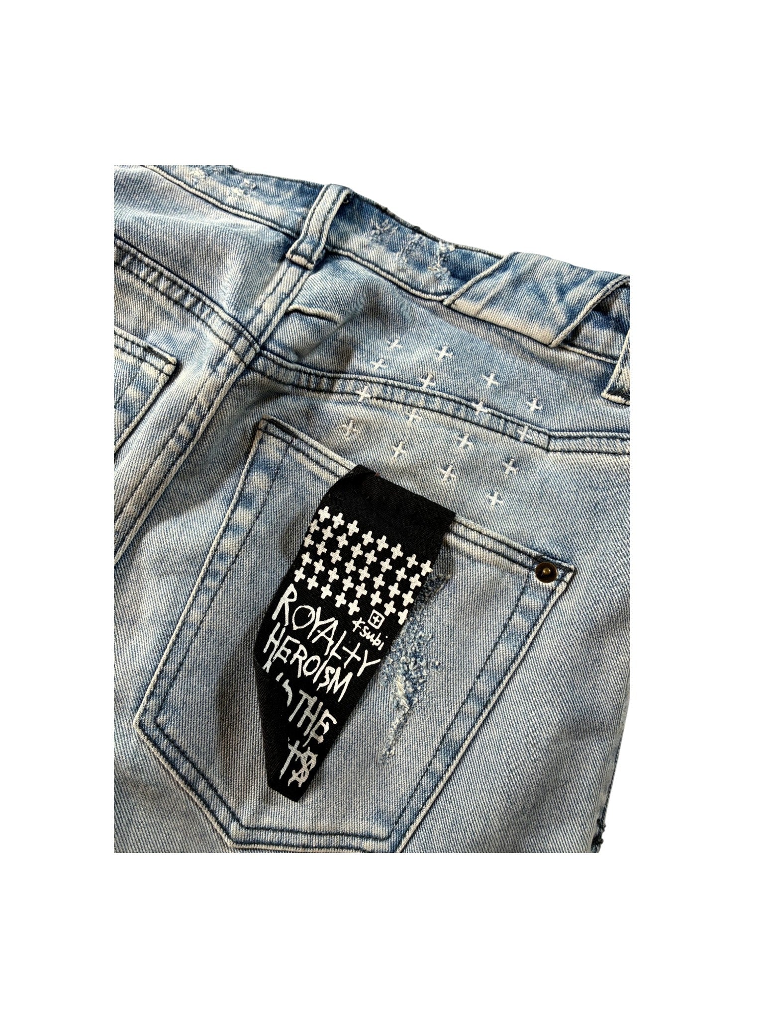 Ksubi Plain Ripped Light Wash Jeans