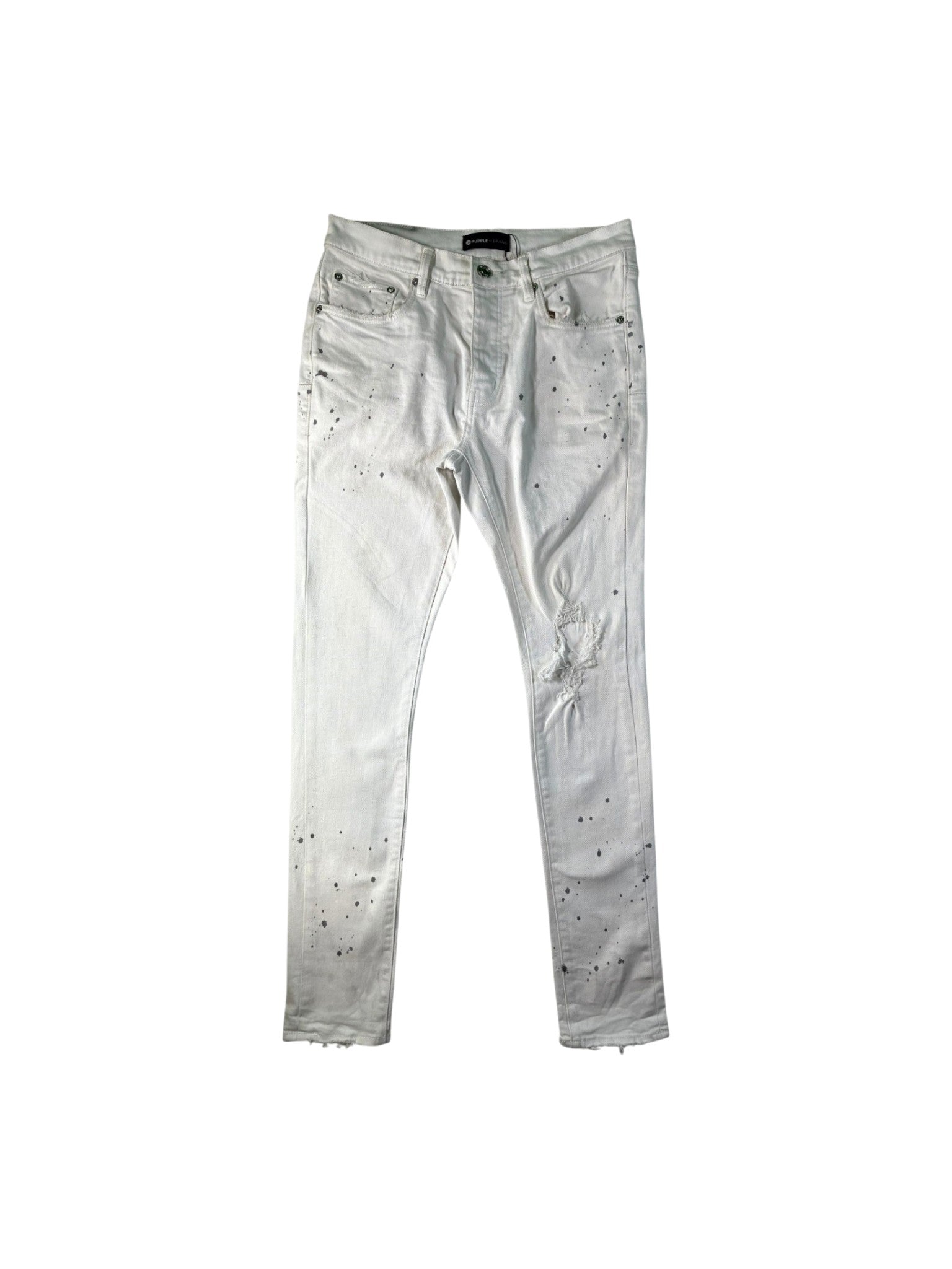 Ksubi Splatter Ripped White Jeans