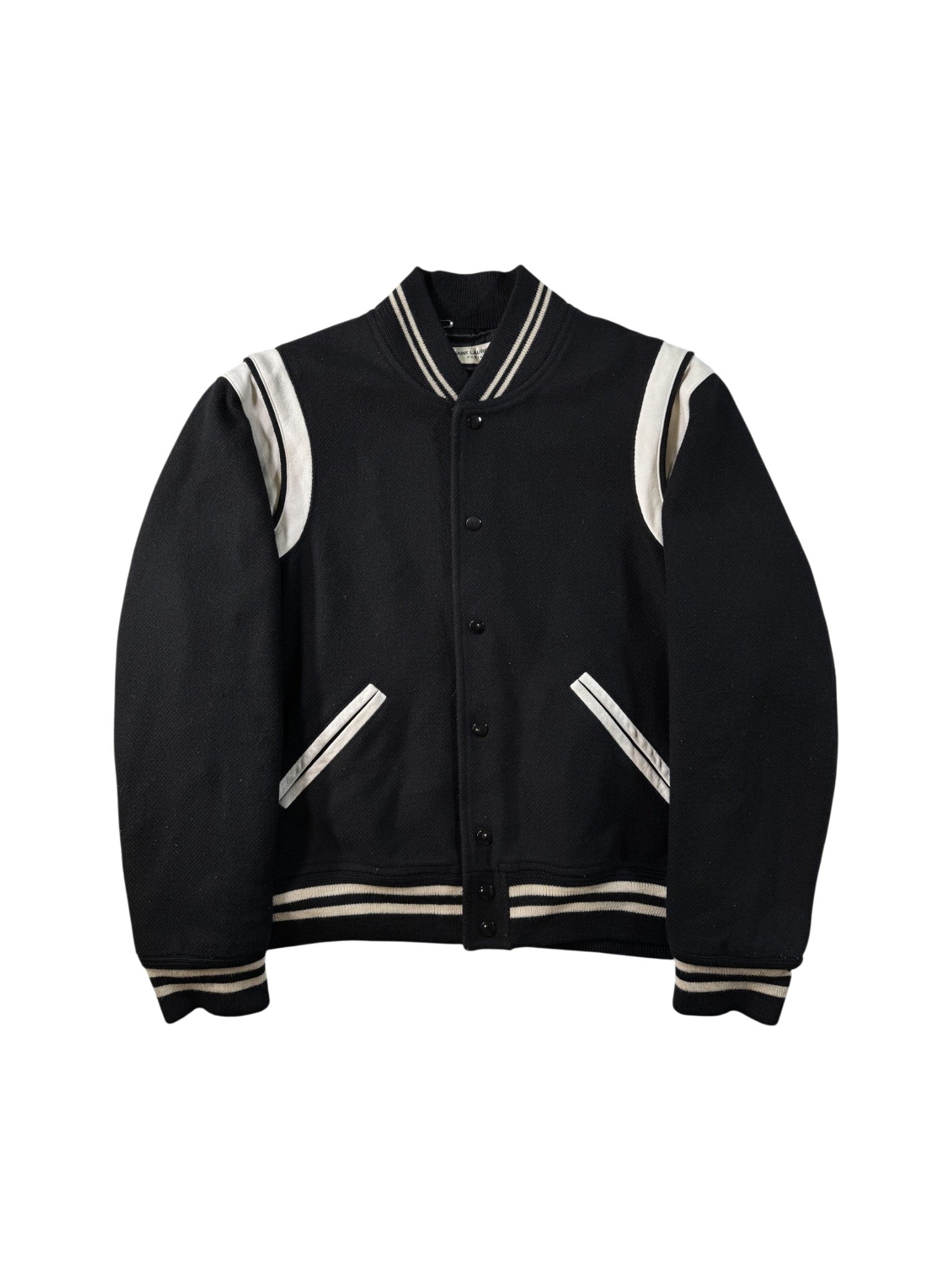 Saint Laurent Teddy Black Varsity Jacket