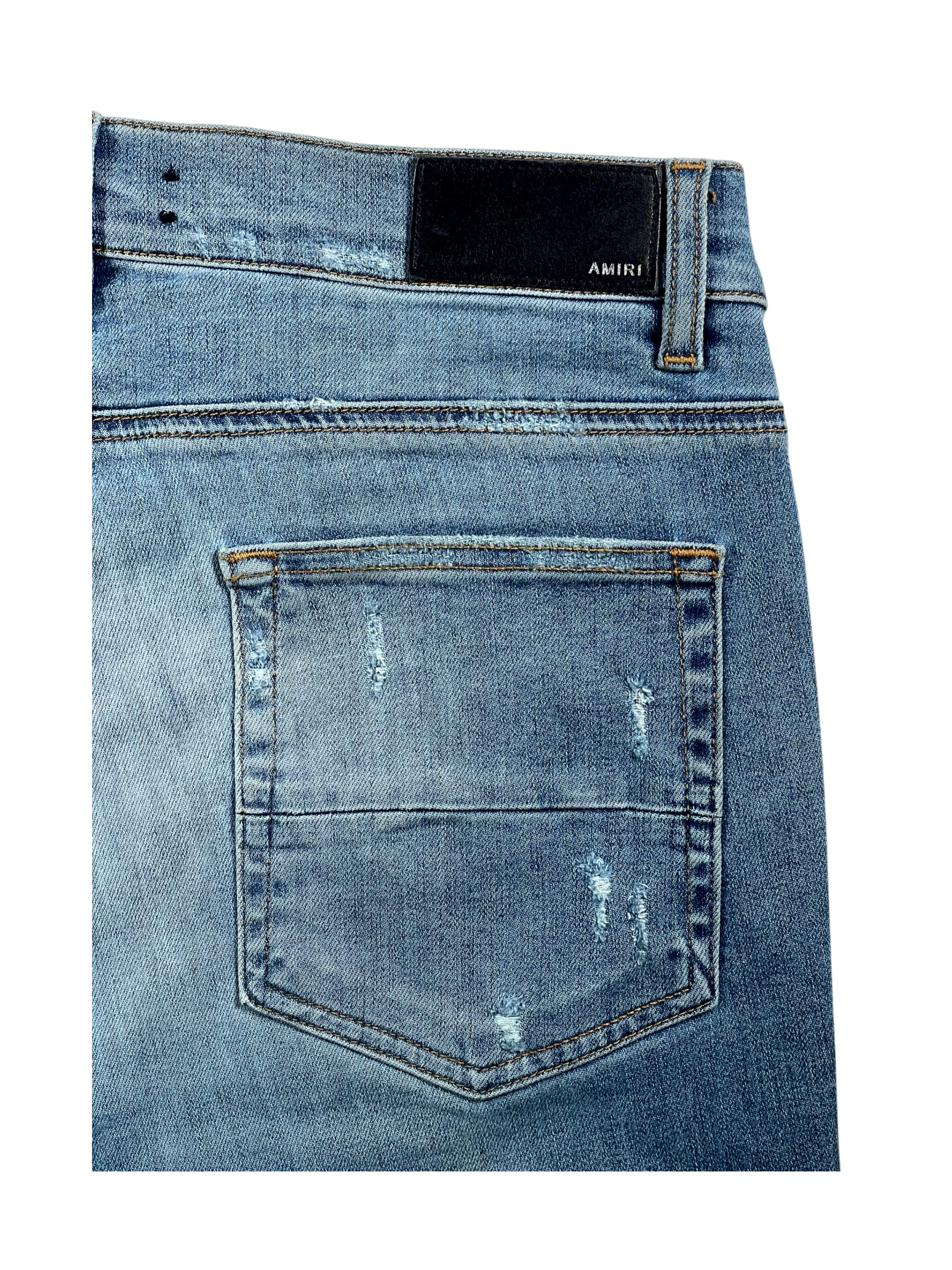 Amiri Patchwork Light Wash & Blue Jeans