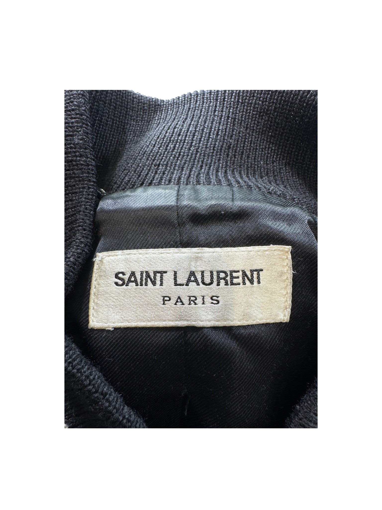 Saint Laurent Teddy Black Varsity Jacket