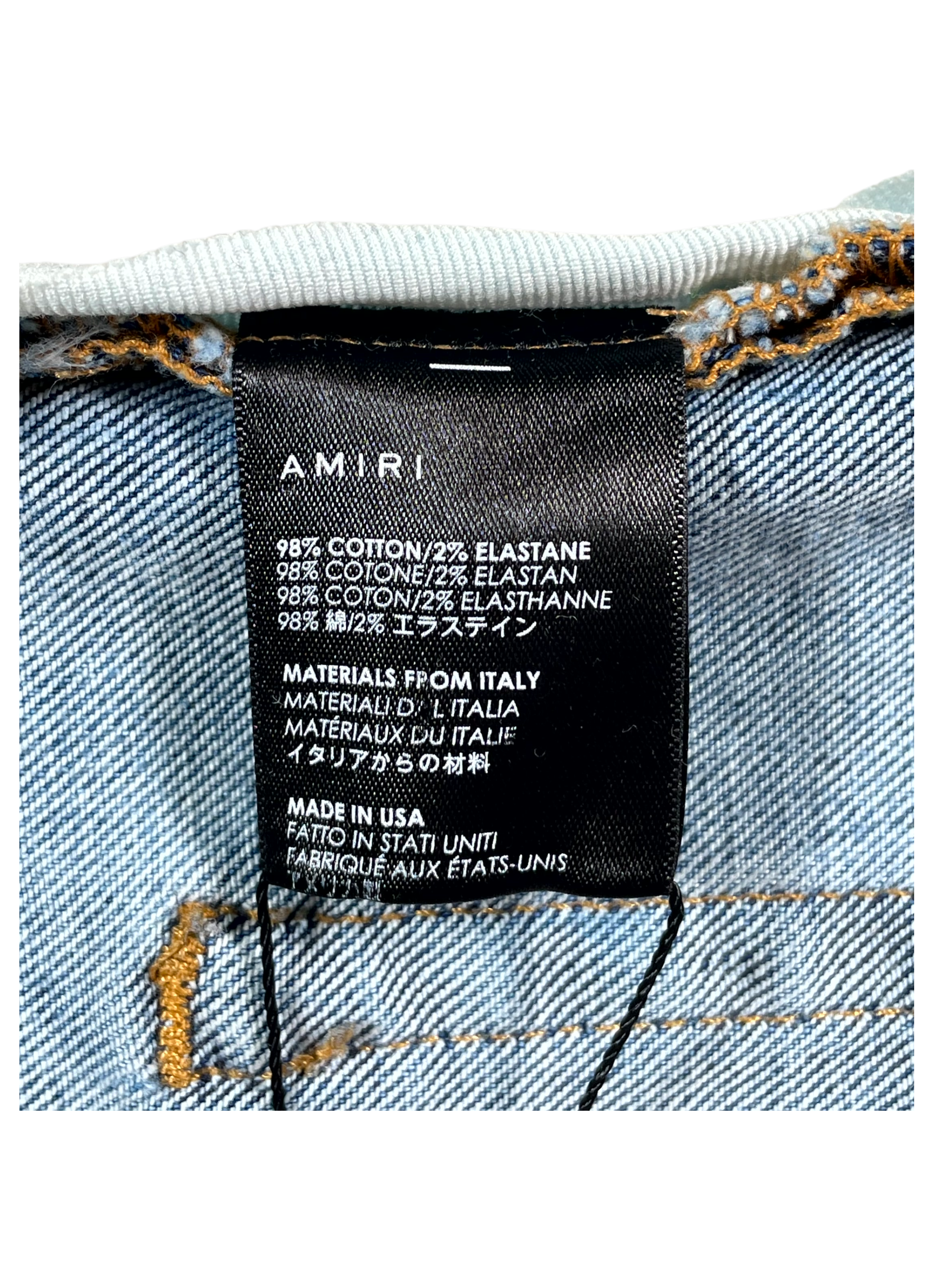 Amiri Patchwork Light Wash & Blue Jeans