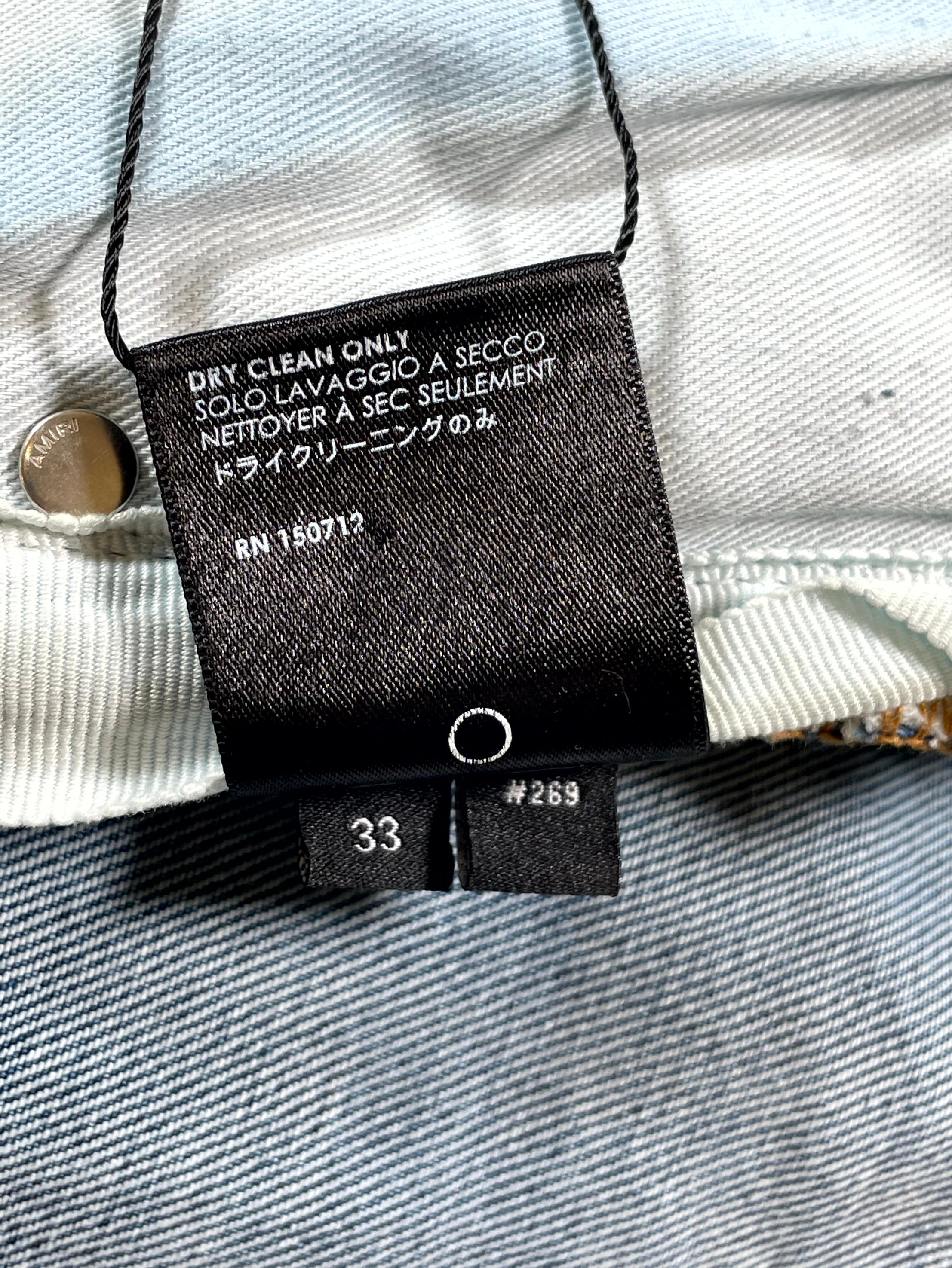 Amiri Patchwork Light Wash & Blue Jeans