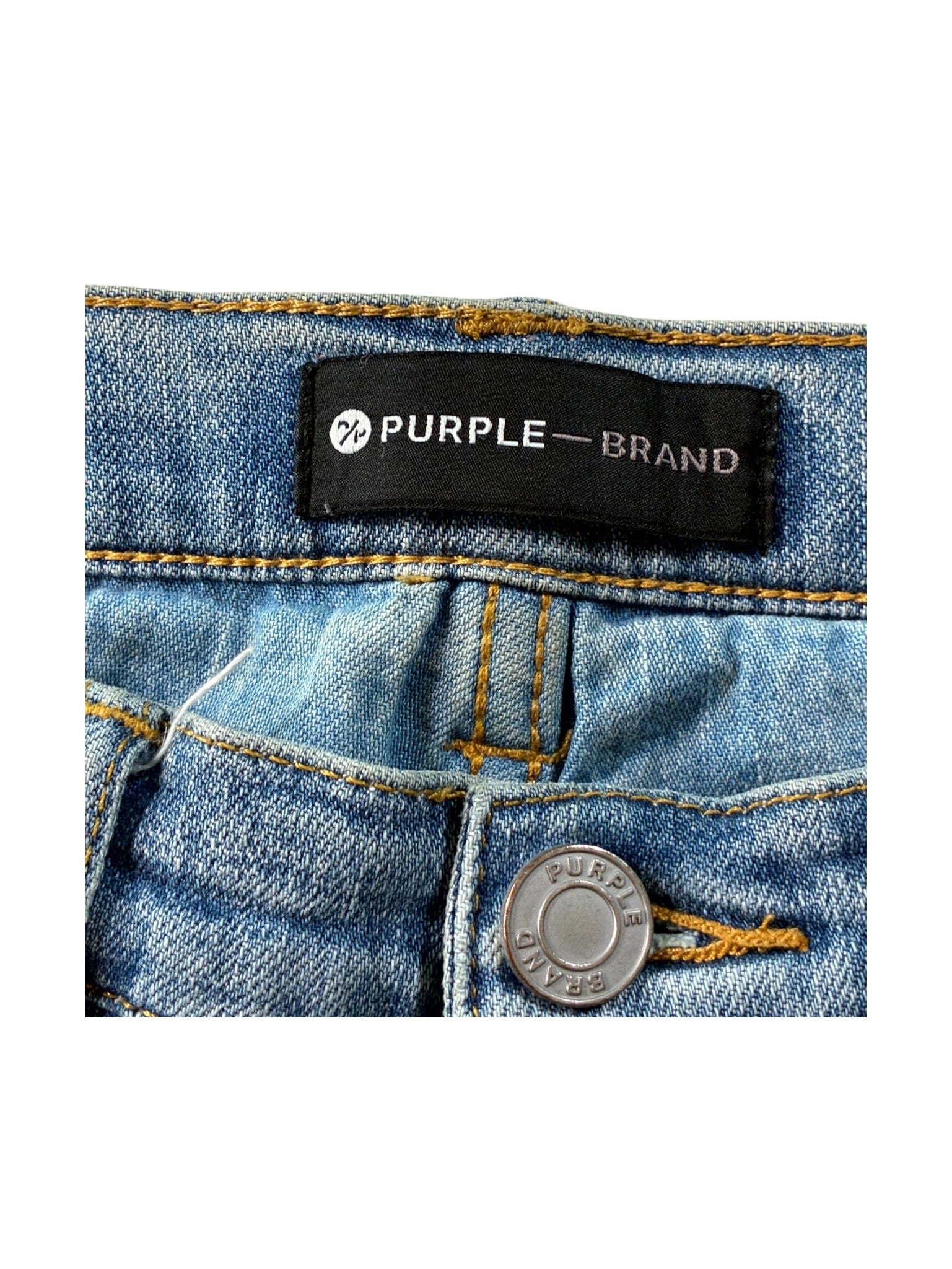 Purple Brand Ripped Light Wash Jeans