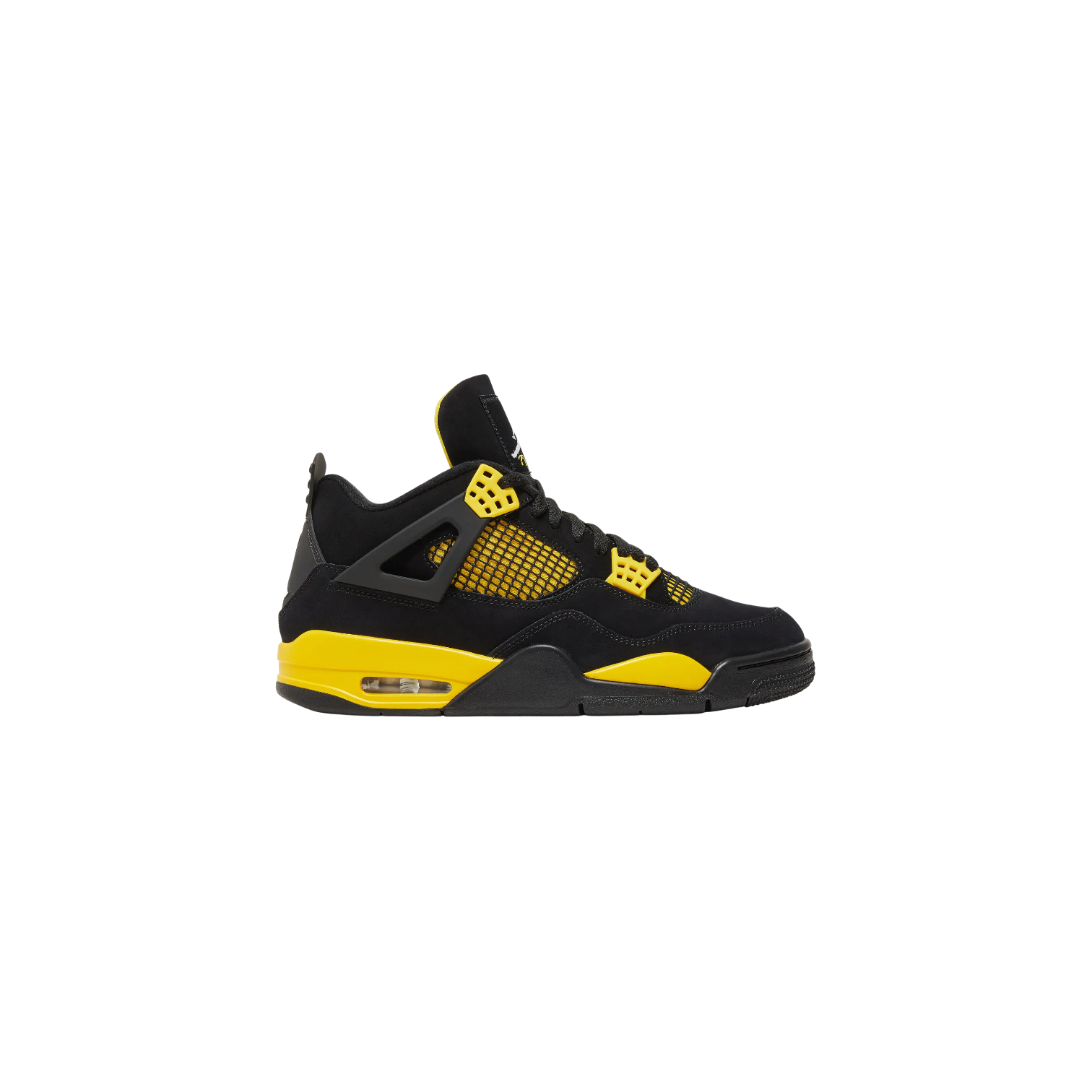 Jordan 4 'Yellow Thunder' Black & Yellow Sneakers (Kid's)