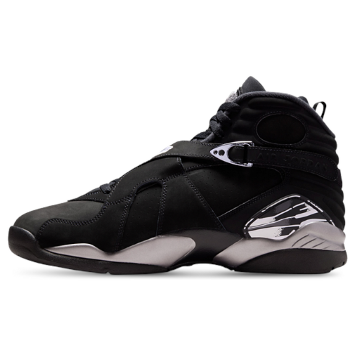 Jordan 8 'Chrome' Black Sneakers