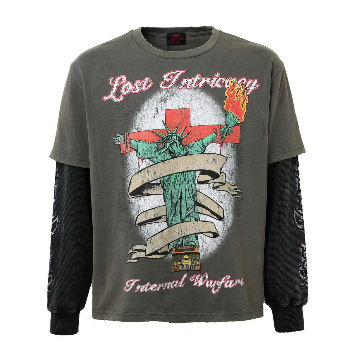 Lost Intricacy 'Cross Liberty' Grey Thermal