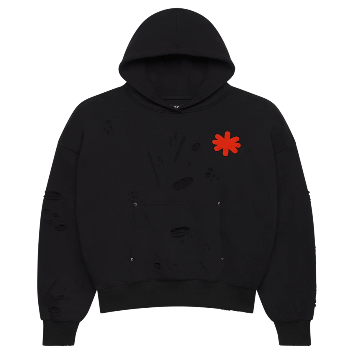 LOSTSHDWS Double Layered Black & Red Pullover Hoodie