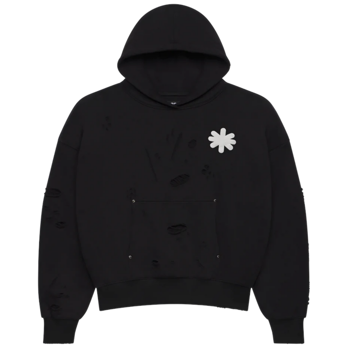 LOSTSHDWS Double Layered Black & White Pullover Hoodie