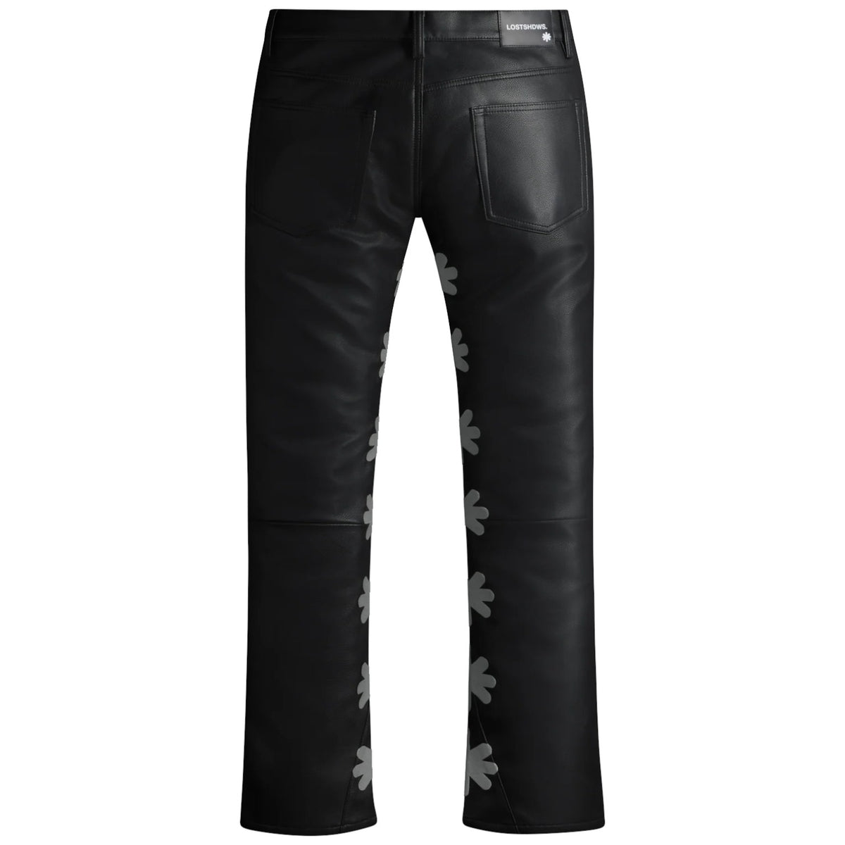 LOSTSHDWS Sun Logo Leather Black & Gray Jeans