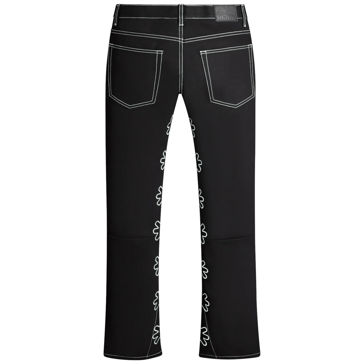 LOSTSHDWS Sun Logo Outline Black & White Jeans