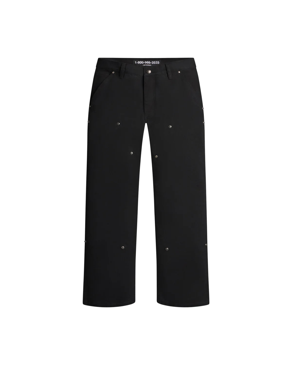LOST SHDWS 'Detached Double Knee' Oil Black Jeans