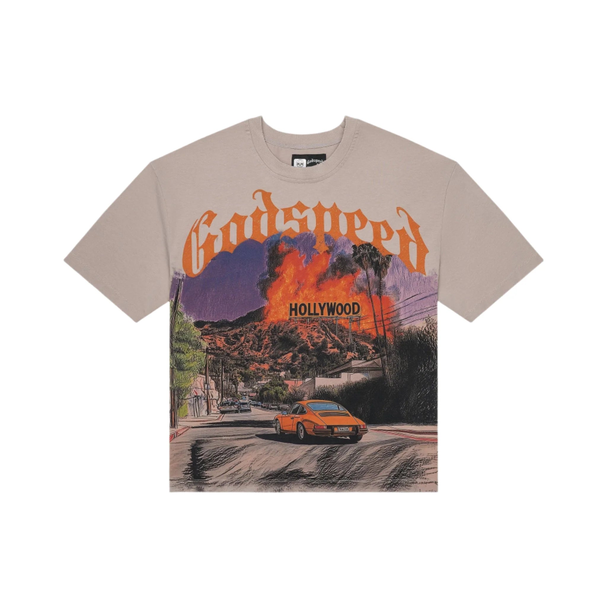 Godspeed 'Wave Los Scandalous' Stone Wash Tee