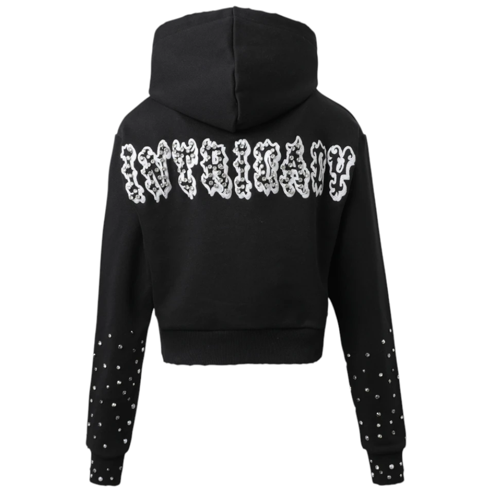 Lost Intricacy 'Patch' Black Zip Up (Womens)